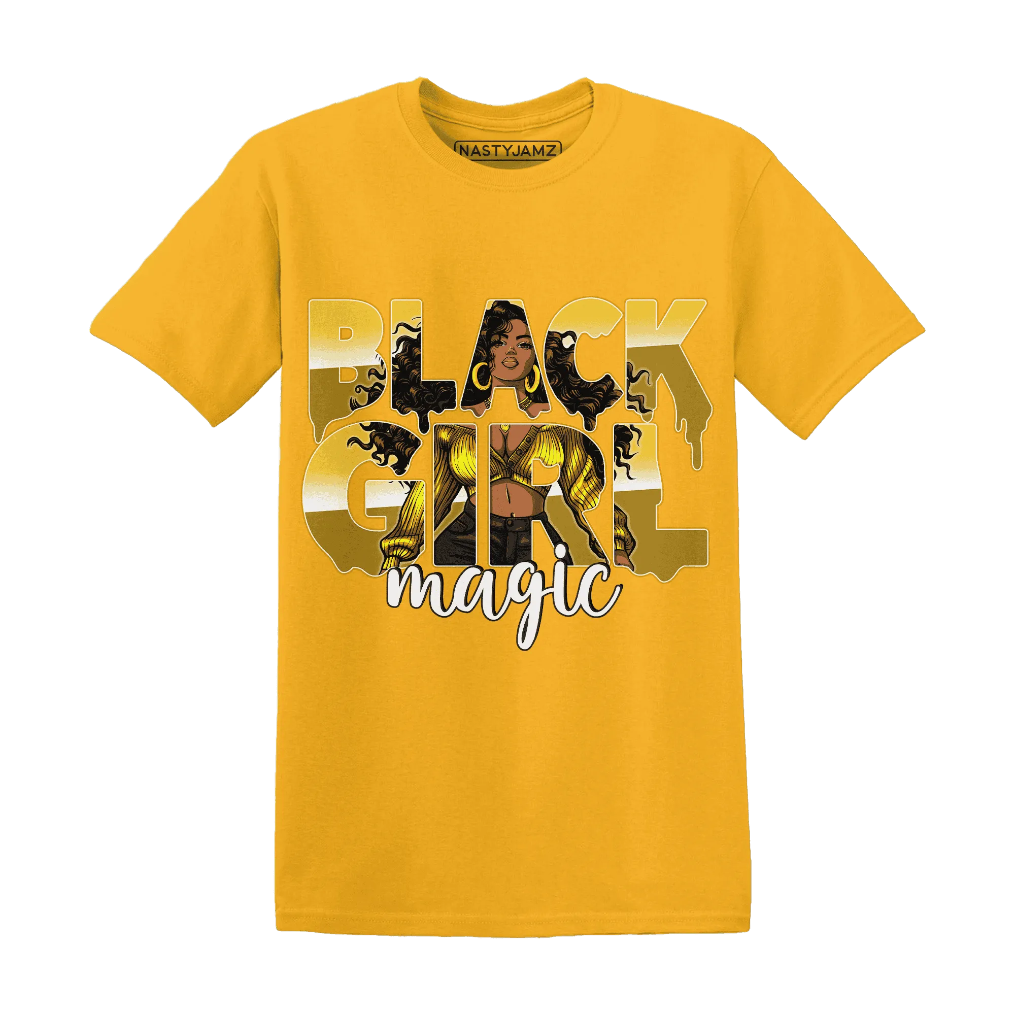 Yellow-Ochre-6s-T-Shirt-Match-Black-Girl-Magic