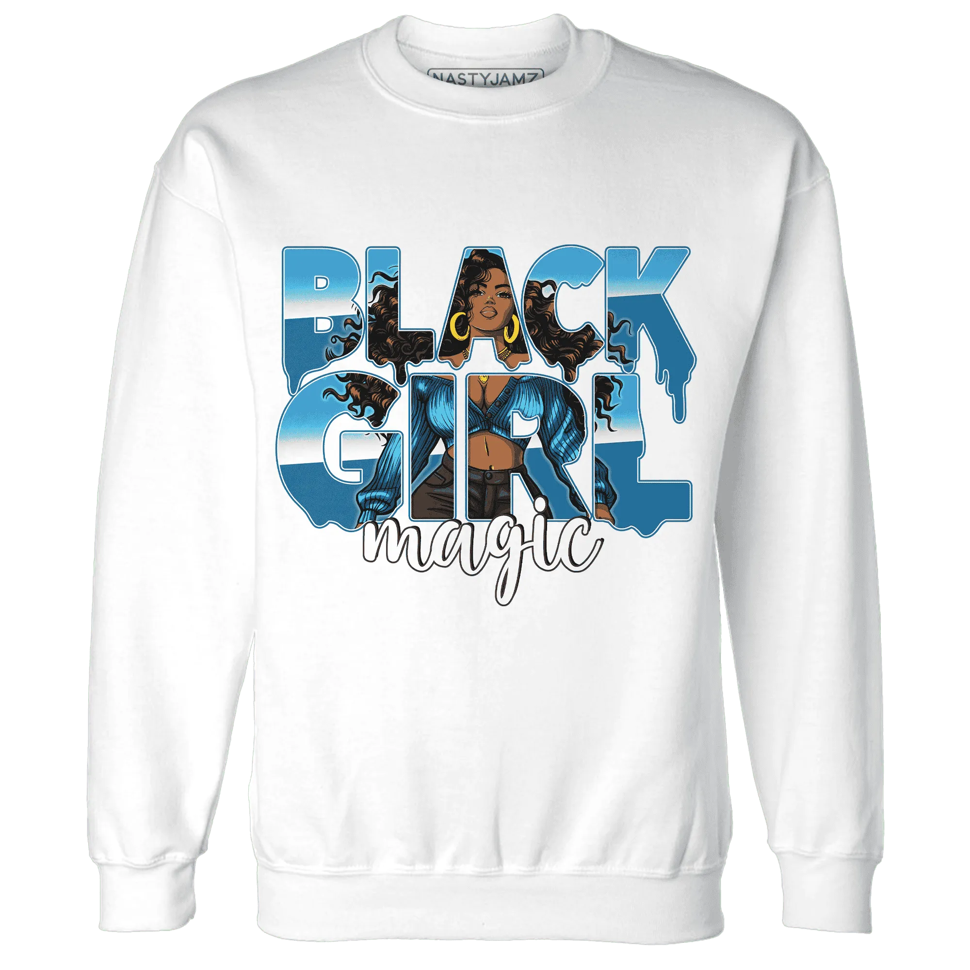 Powder-Blue-9s-Sweatshirt-Match-Black-Girl-Magic