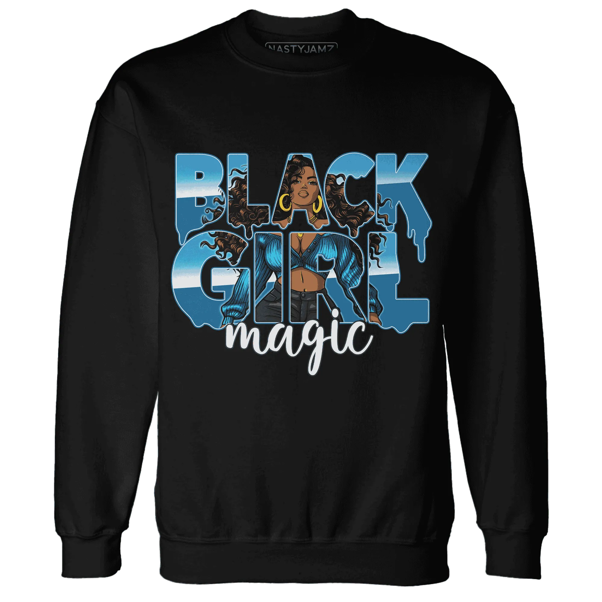 Powder-Blue-9s-Sweatshirt-Match-Black-Girl-Magic