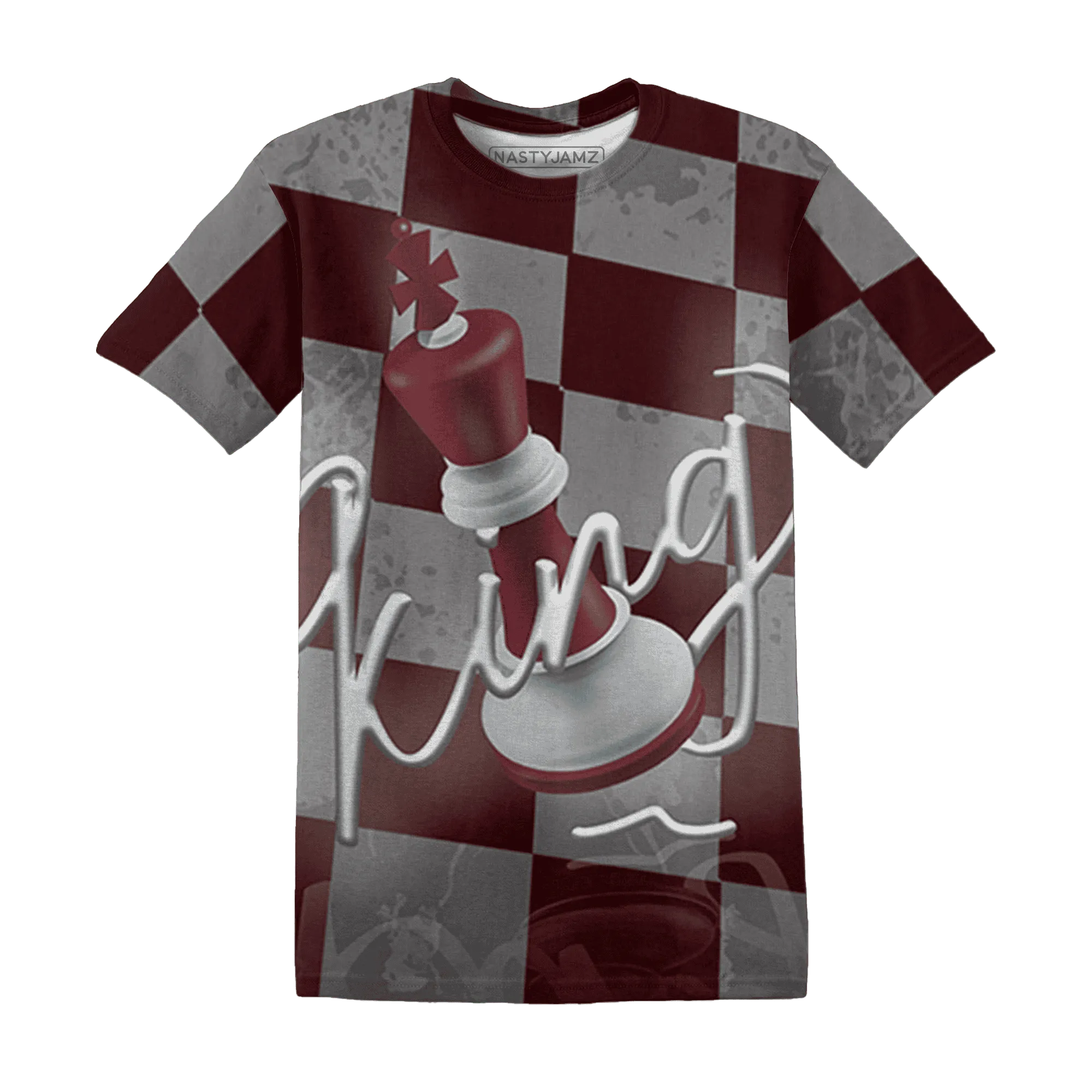 High-White-Team-Red-1s-T-Shirt-Match-Black-King-3D