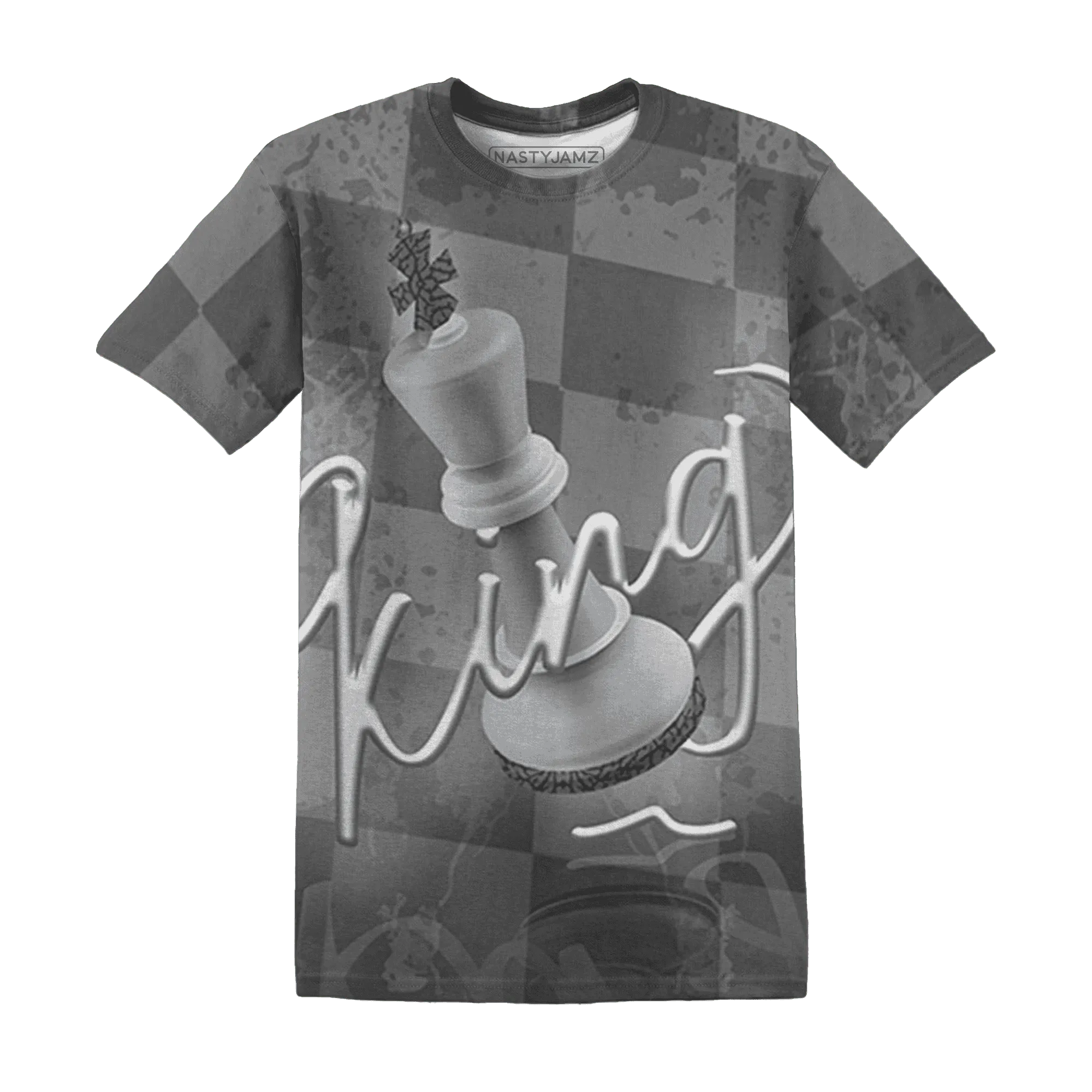 Cement-Grey-3s-T-Shirt-Match-Black-King-3D