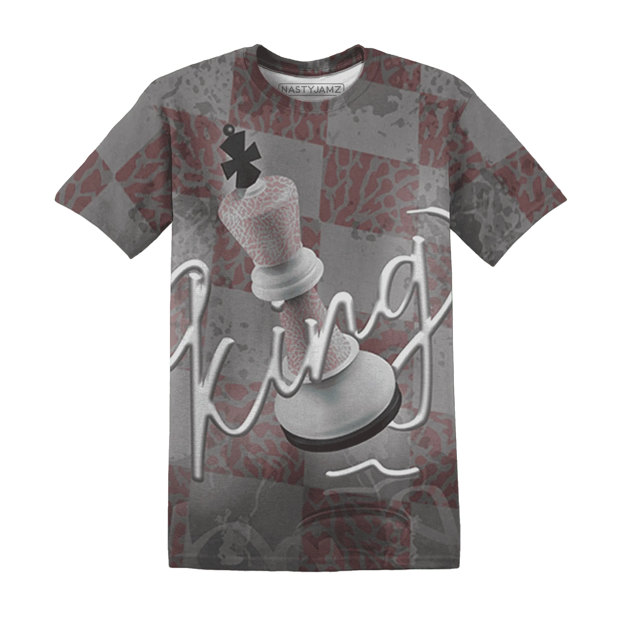 Red-Stardust-3s-T-Shirt-Match-Black-King-3D