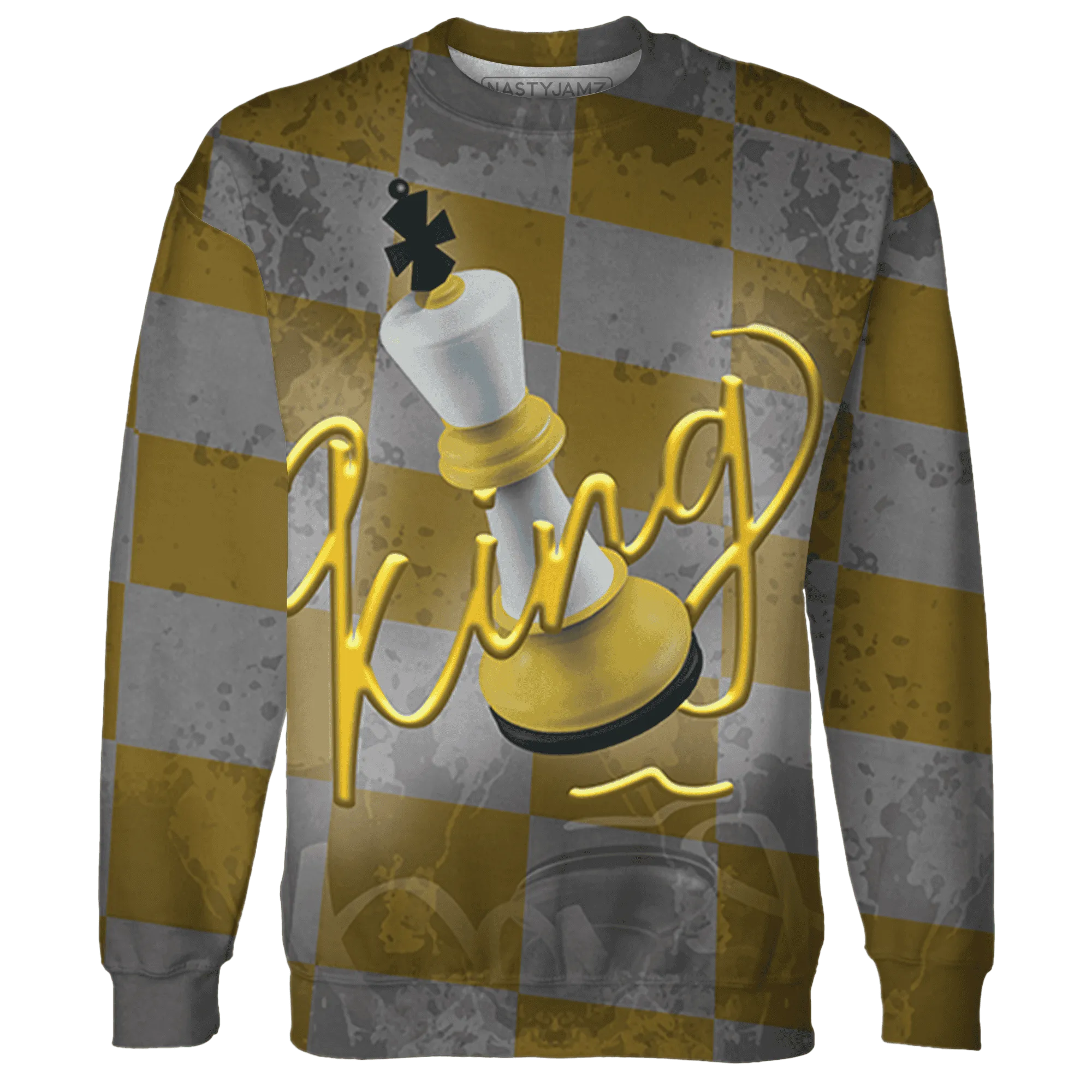 Yellow-Ochre-6s-Sweatshirt-Match-Black-King-3D