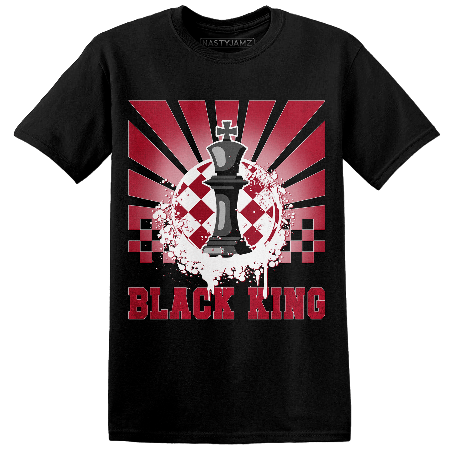 Retro Red Taxi 12s T Shirt Match Black King Collection - NastyJamz
