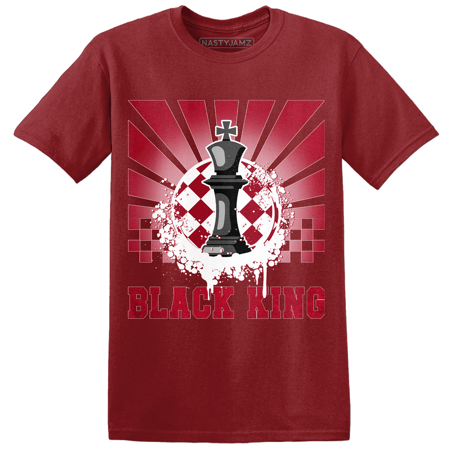 Retro Red Taxi 12s T Shirt Match Black King Collection - NastyJamz