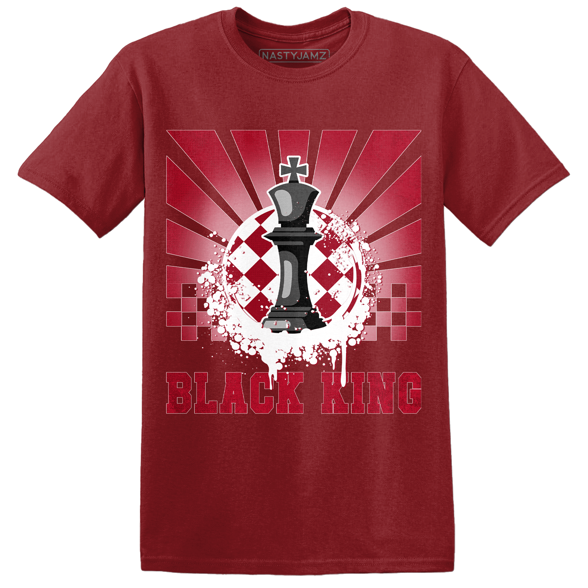 Retro Red Taxi 12s T Shirt Match Black King Collection - NastyJamz