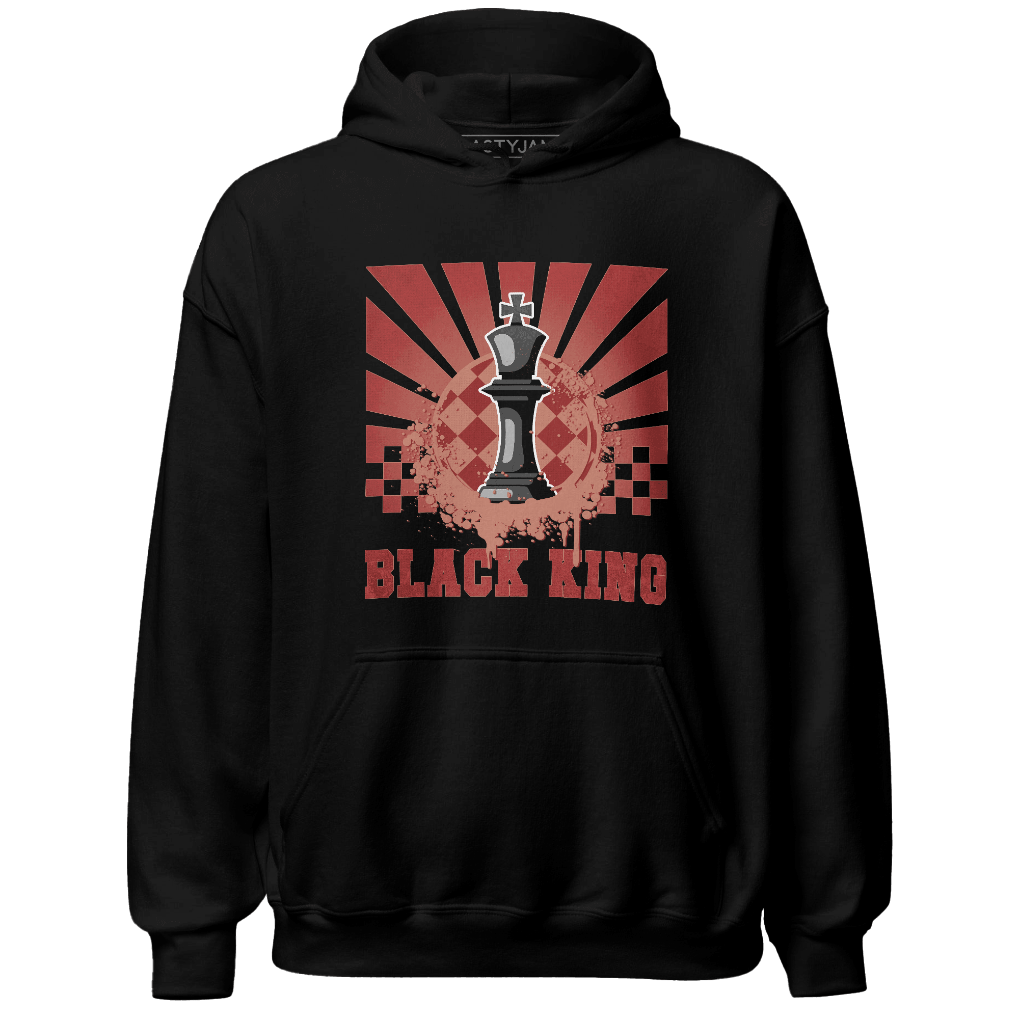 Dune Red 13s Hoodie Match Black King Collection - NastyJamz