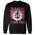 High 85 Metallic Burgundy 1s Sweatshirt Match Black King Collection - NastyJamz