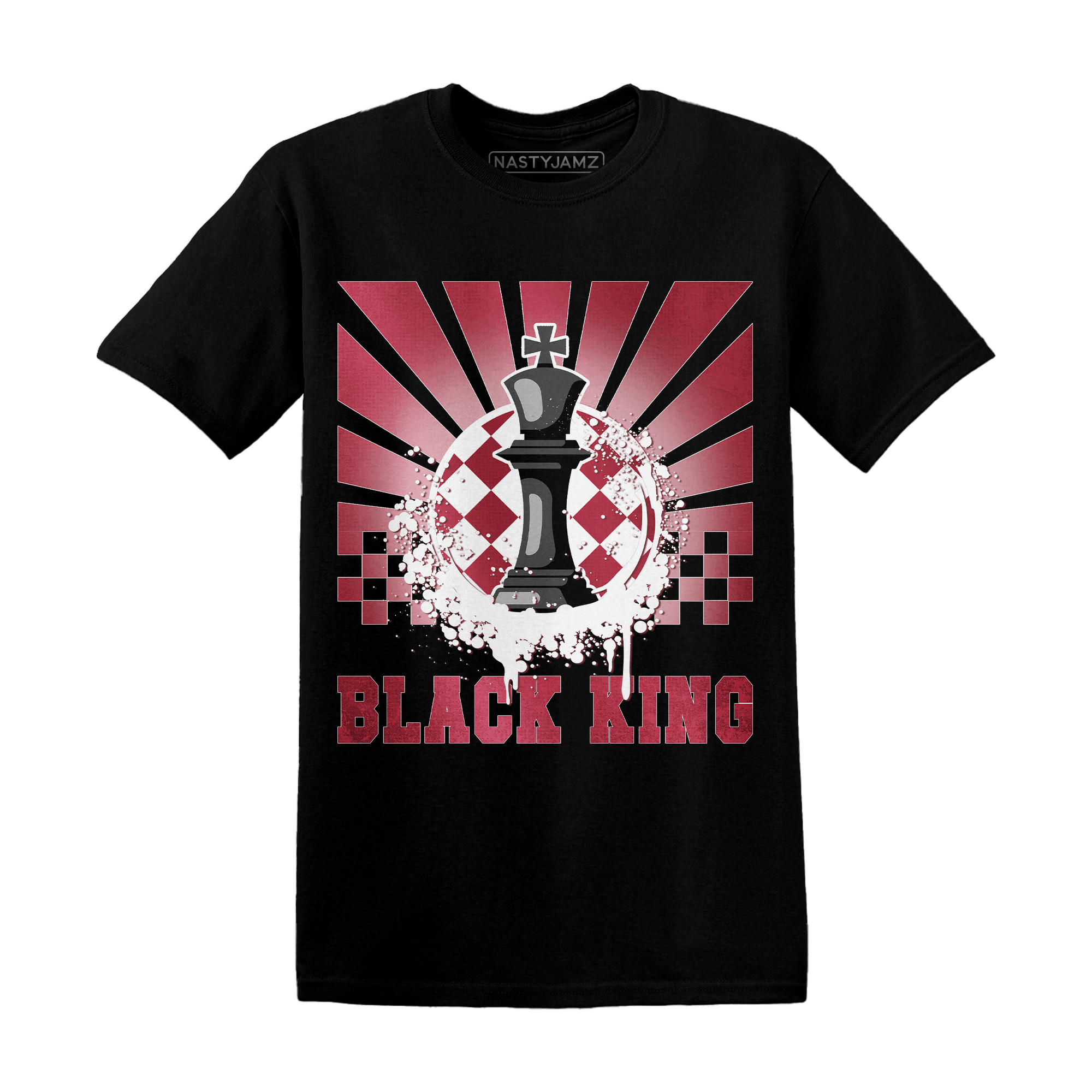 High 85 Metallic Burgundy 1s T Shirt Match Black King Collection - NastyJamz