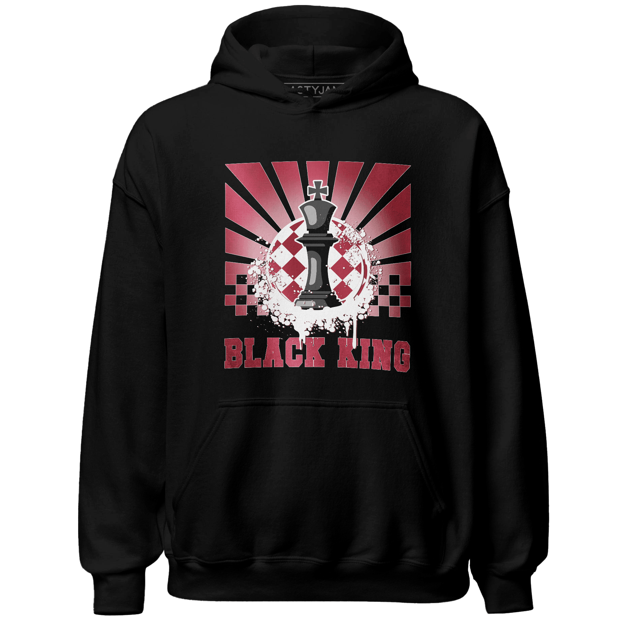 High 85 Metallic Burgundy 1s Hoodie Match Black King Collection - NastyJamz