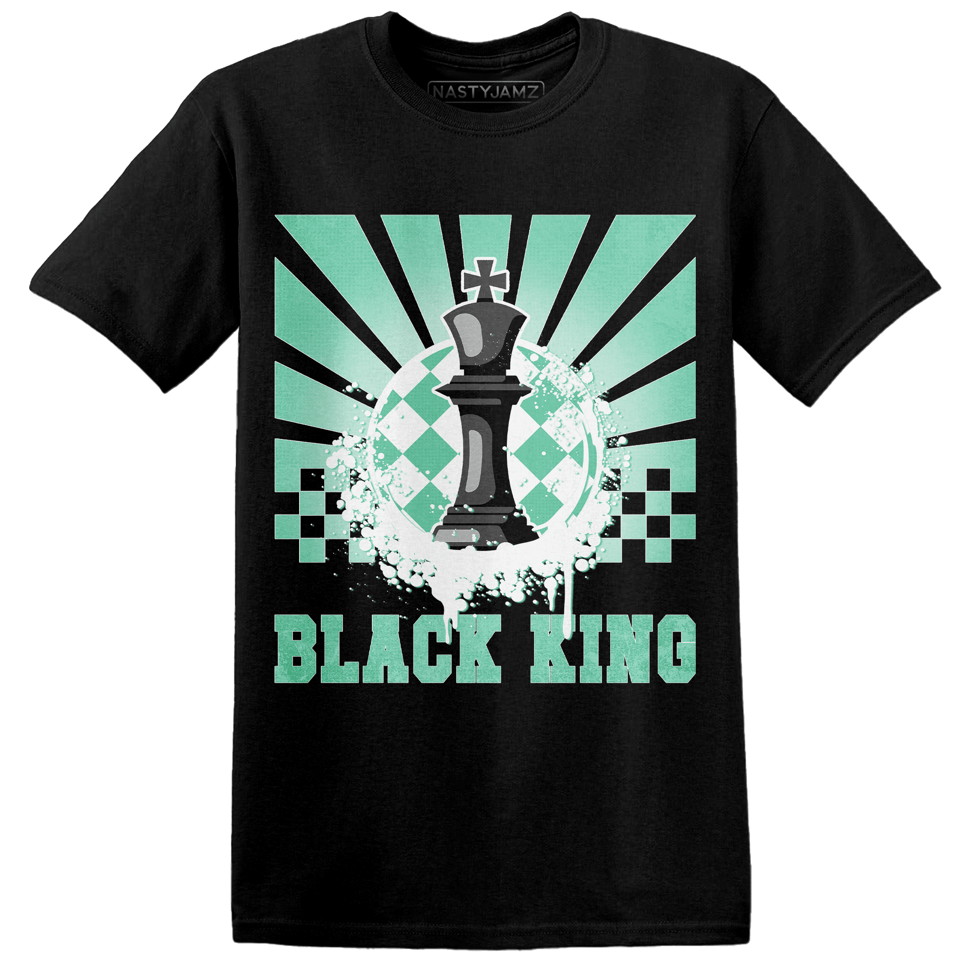 High OG Green Glow 1s T Shirt Match Black King Collection - NastyJamz