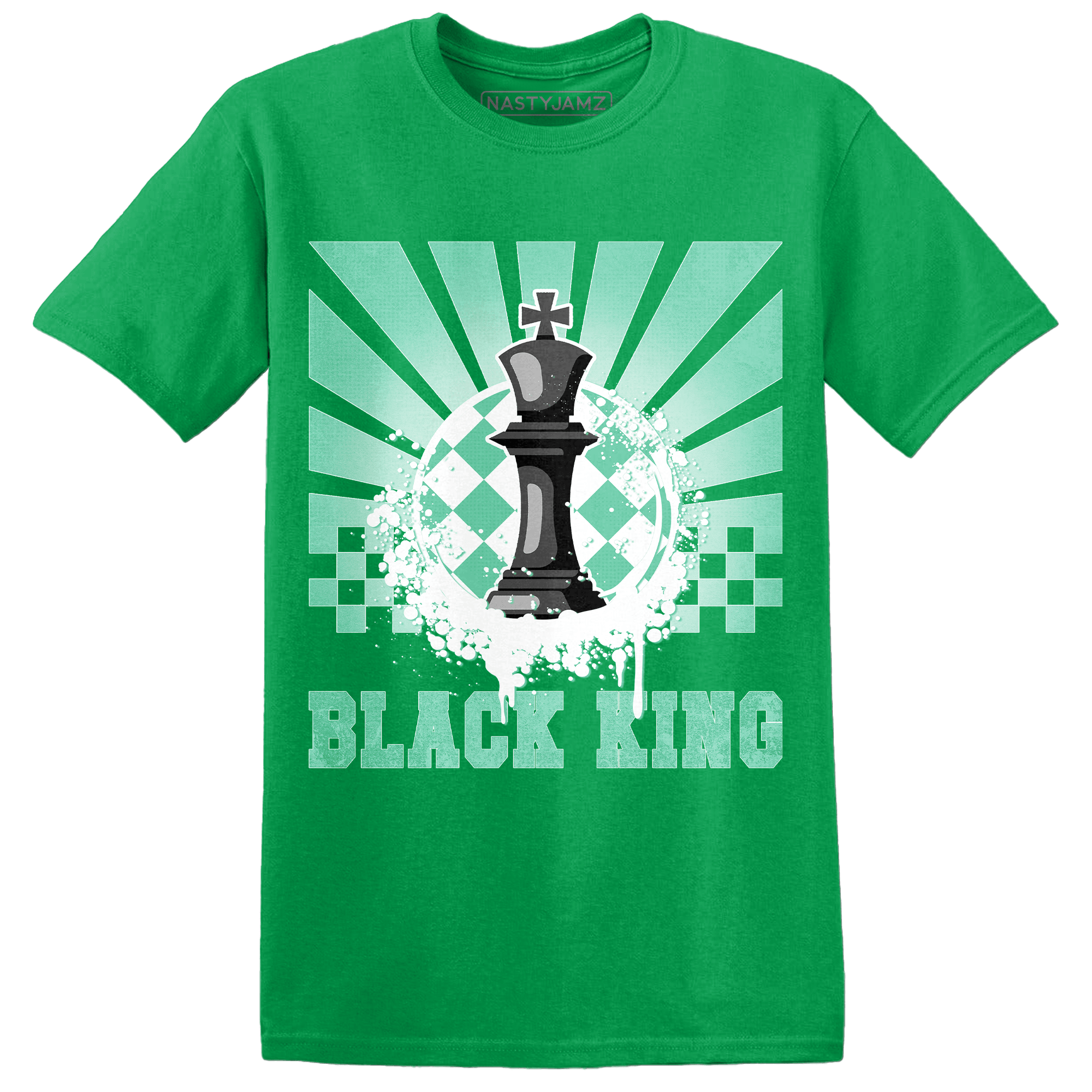 High OG Green Glow 1s T Shirt Match Black King Collection - NastyJamz