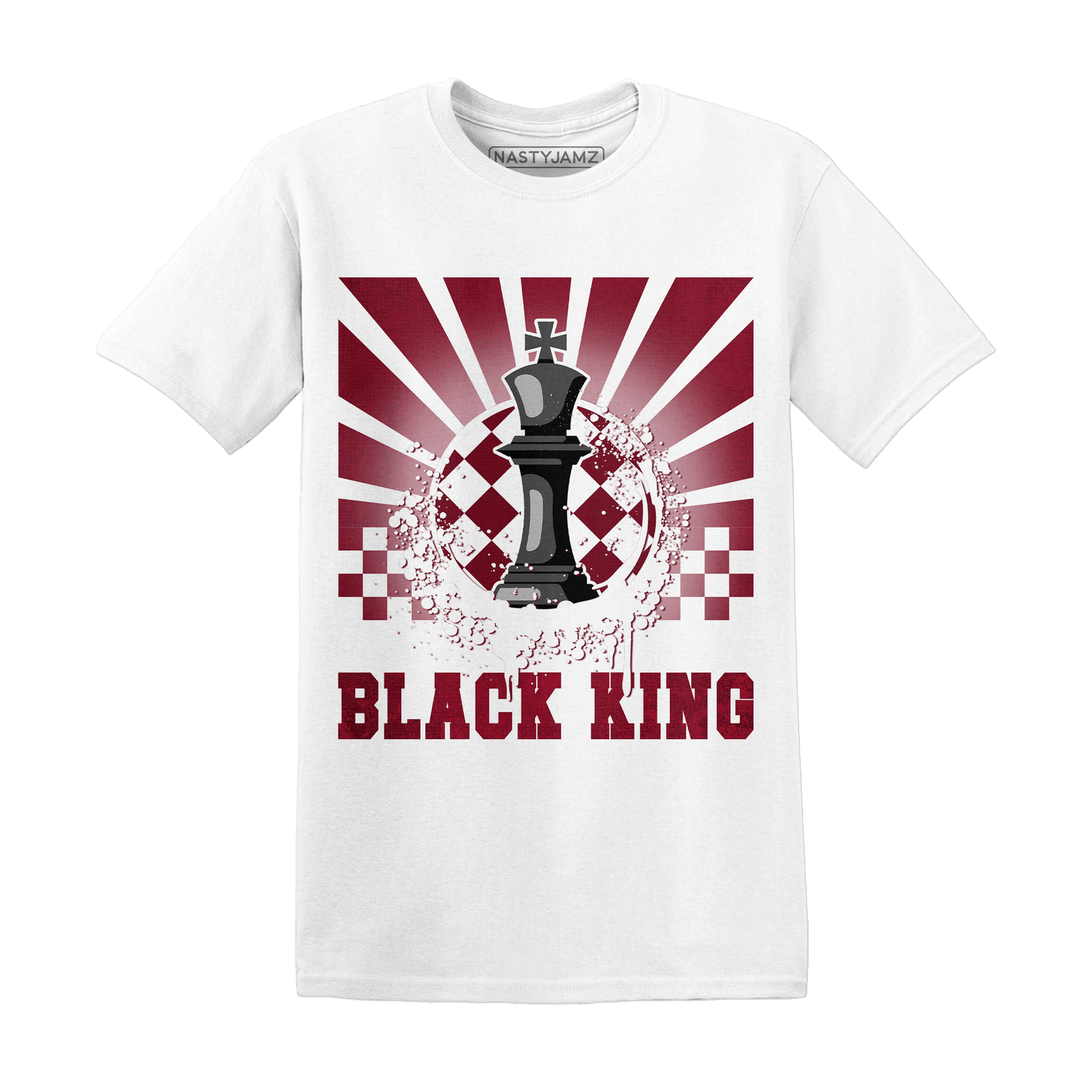 High White Team Red 1s T Shirt Match Black King Collection - NastyJamz
