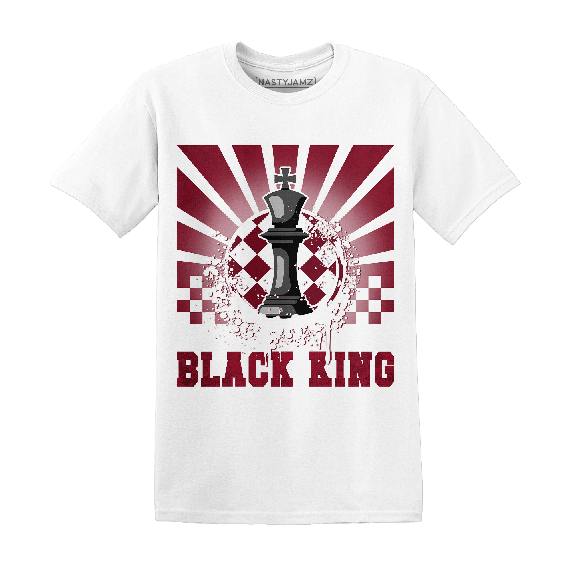 High White Team Red 1s T Shirt Match Black King Collection - NastyJamz