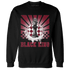 High White Team Red 1s Sweatshirt Match Black King Collection - NastyJamz