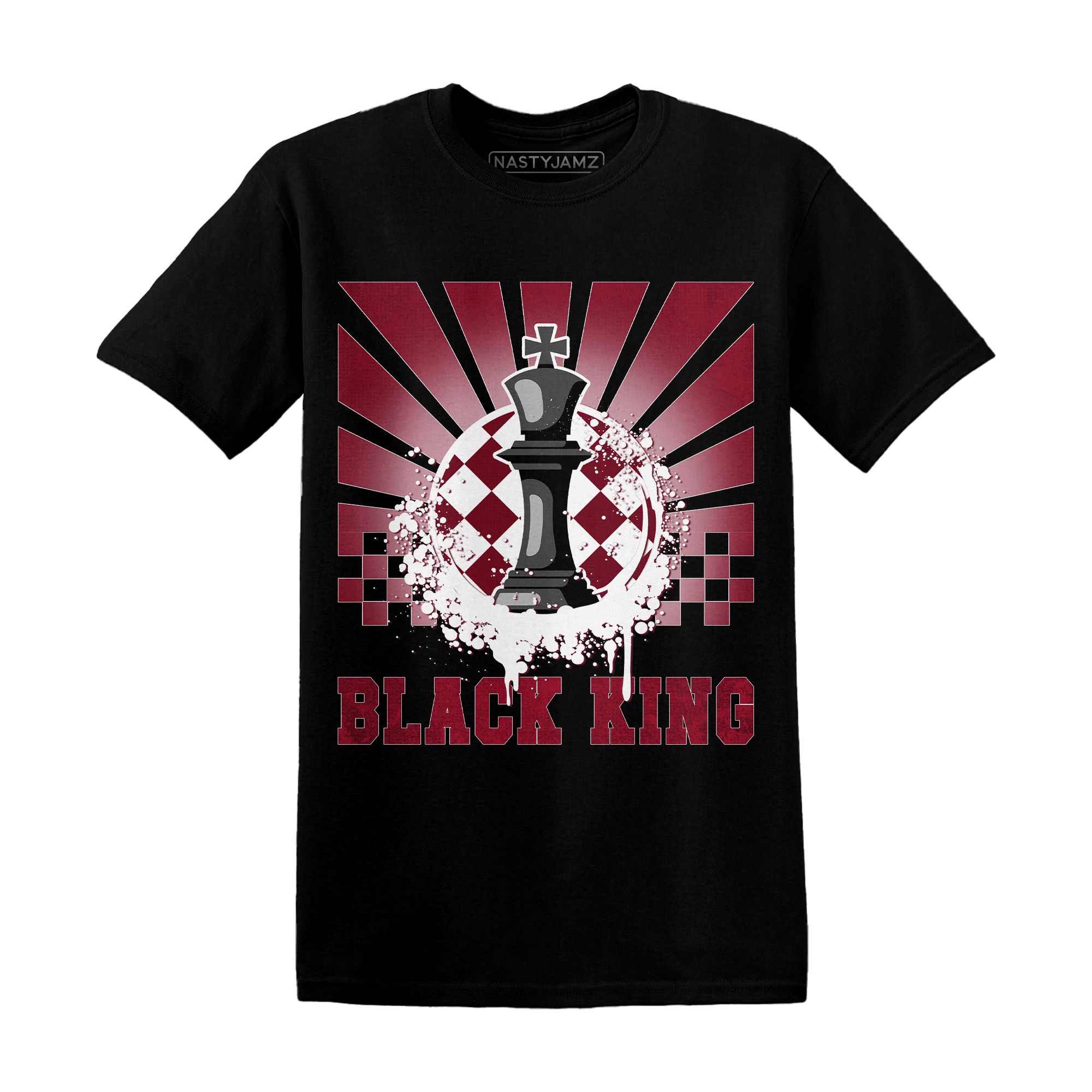 High White Team Red 1s T Shirt Match Black King Collection - NastyJamz