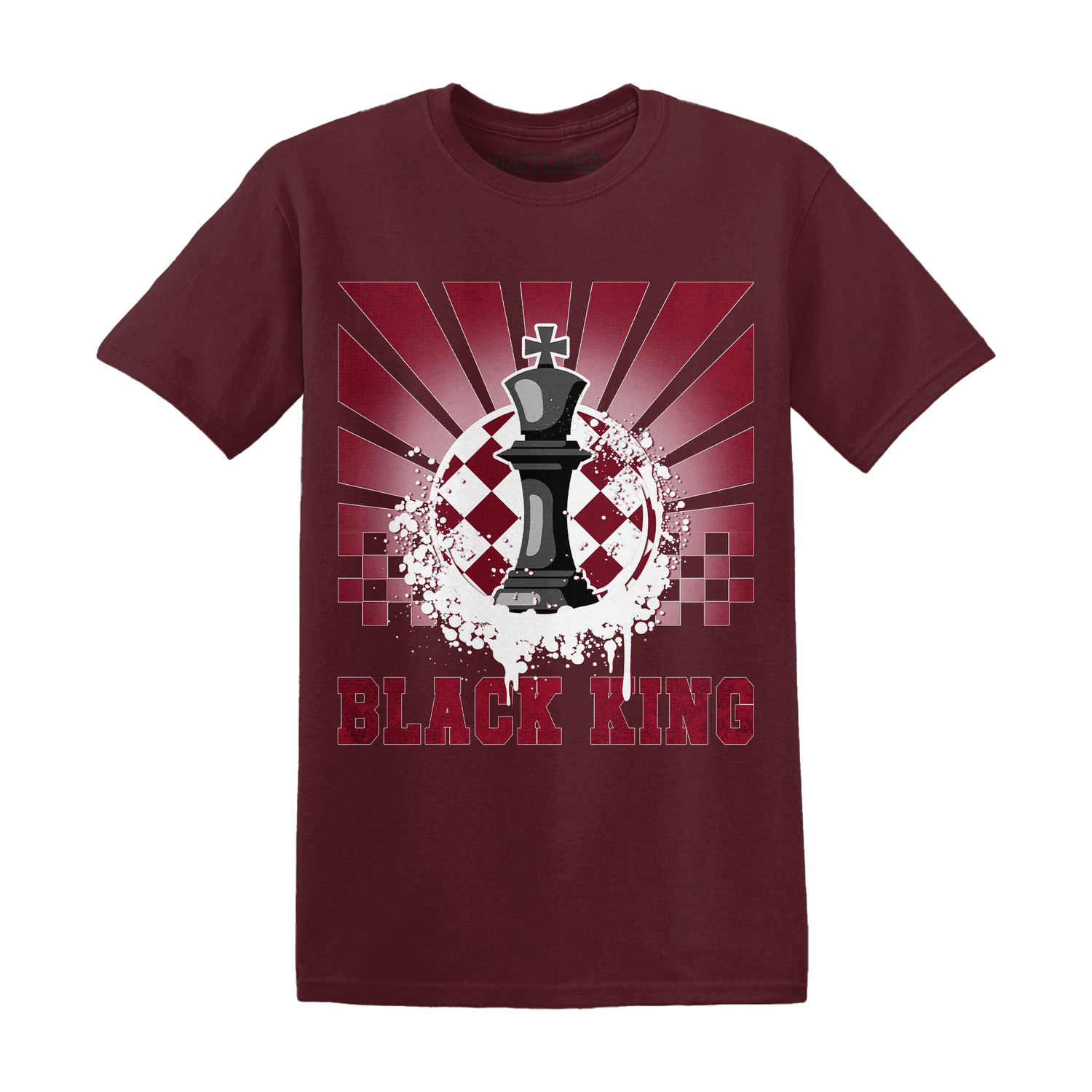 High White Team Red 1s T Shirt Match Black King Collection - NastyJamz