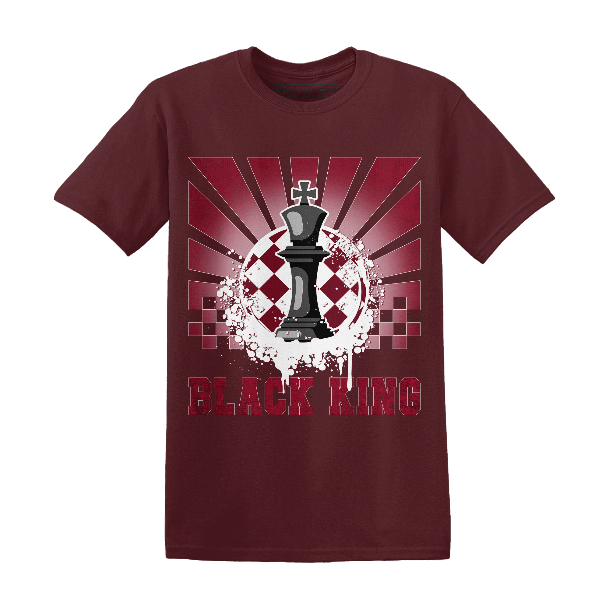 High White Team Red 1s T Shirt Match Black King Collection - NastyJamz