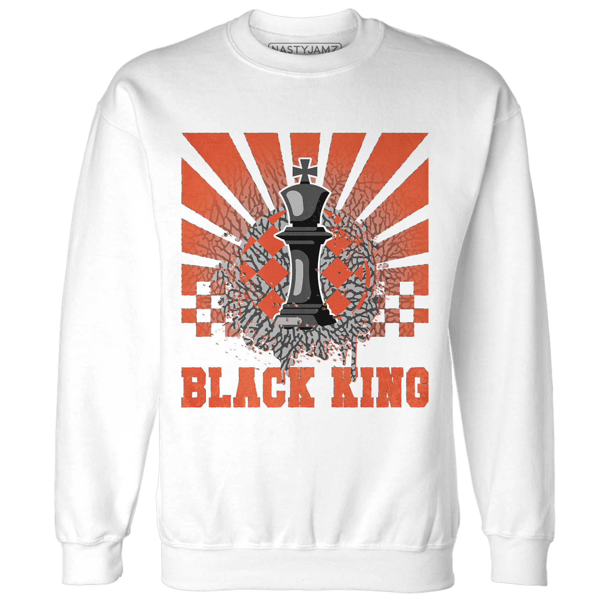 Georgia Peach 3s Sweatshirt Match Black King Collection - NastyJamz