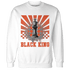 Georgia Peach 3s Sweatshirt Match Black King Collection - NastyJamz