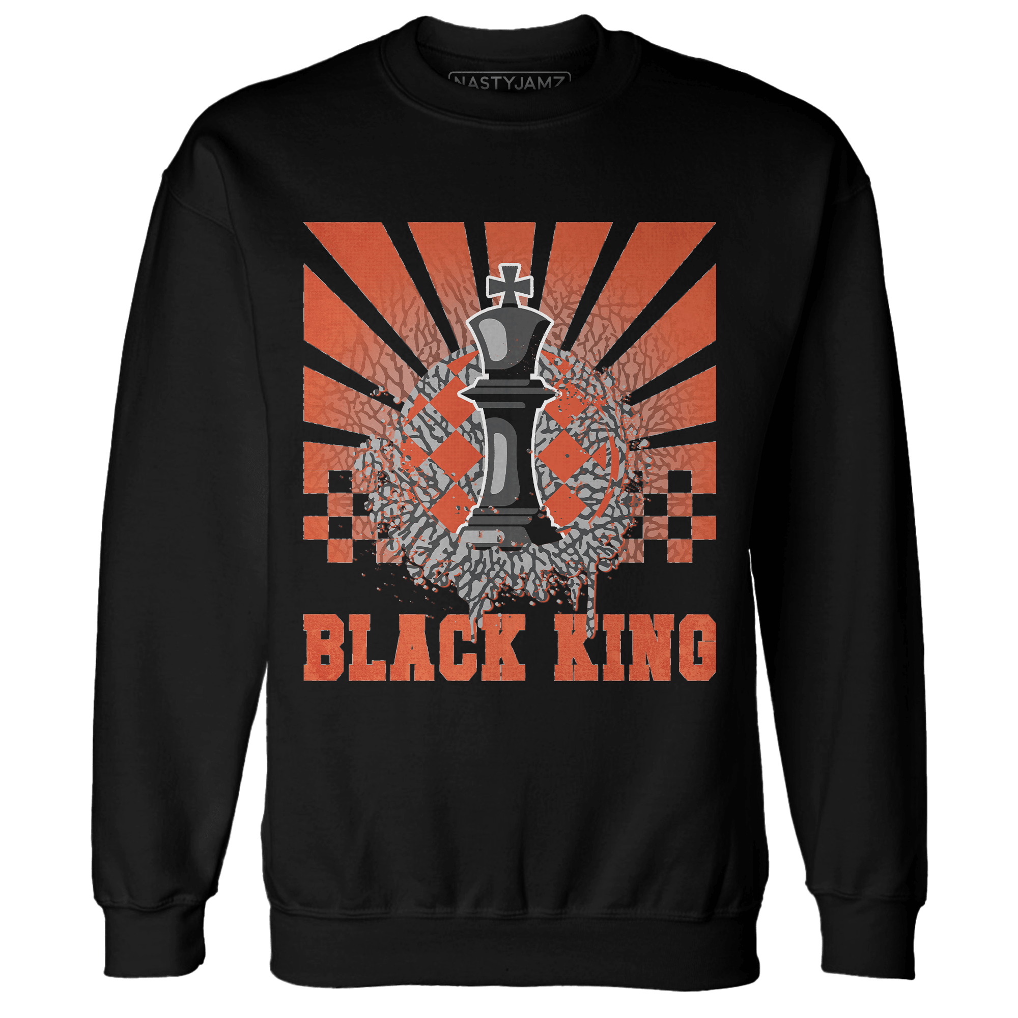 Georgia Peach 3s Sweatshirt Match Black King Collection - NastyJamz
