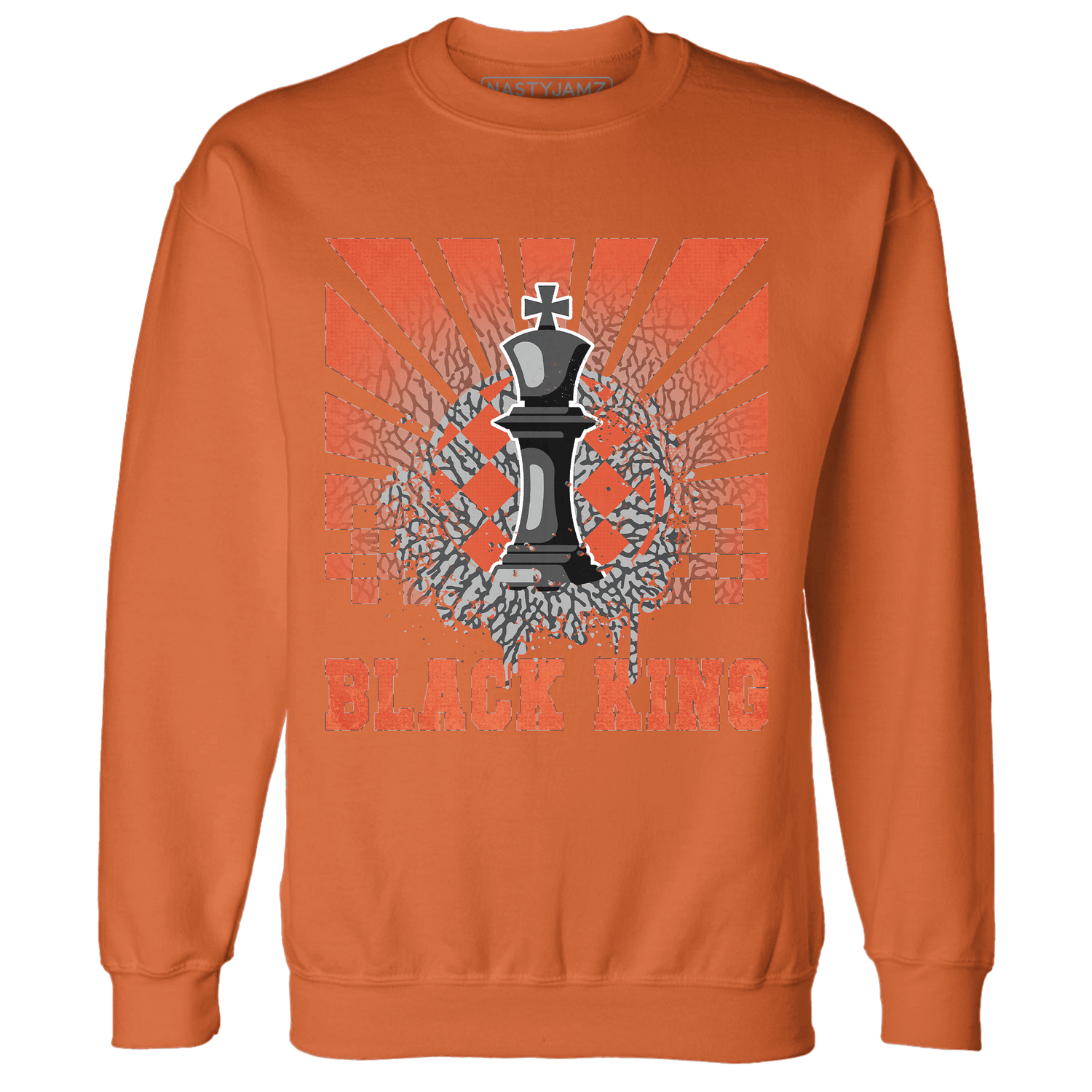 Georgia Peach 3s Sweatshirt Match Black King Collection - NastyJamz