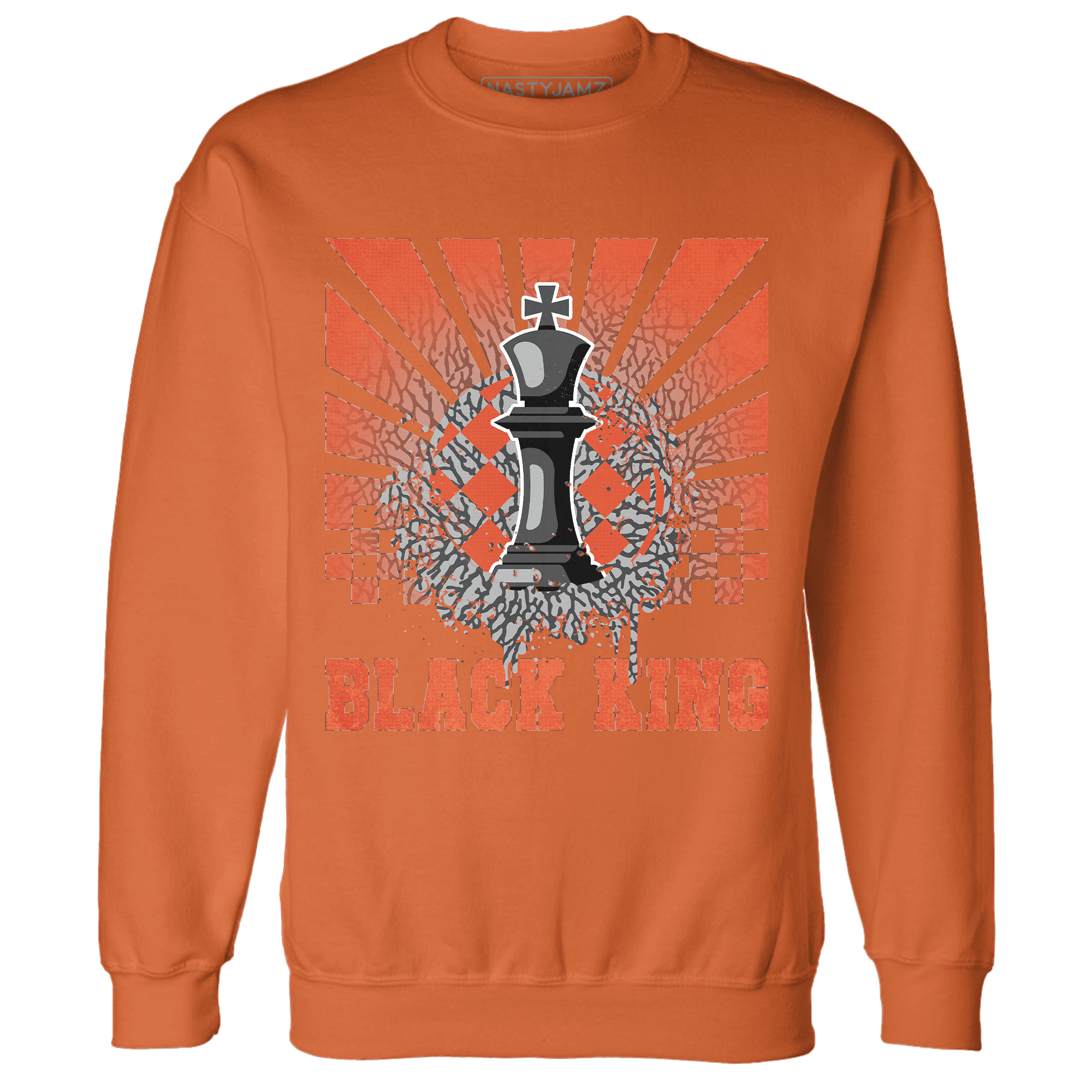 Georgia Peach 3s Sweatshirt Match Black King Collection - NastyJamz
