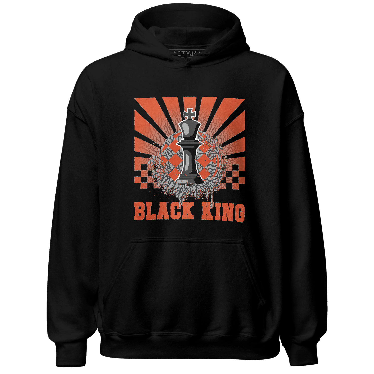 Georgia Peach 3s Hoodie Match Black King Collection - NastyJamz