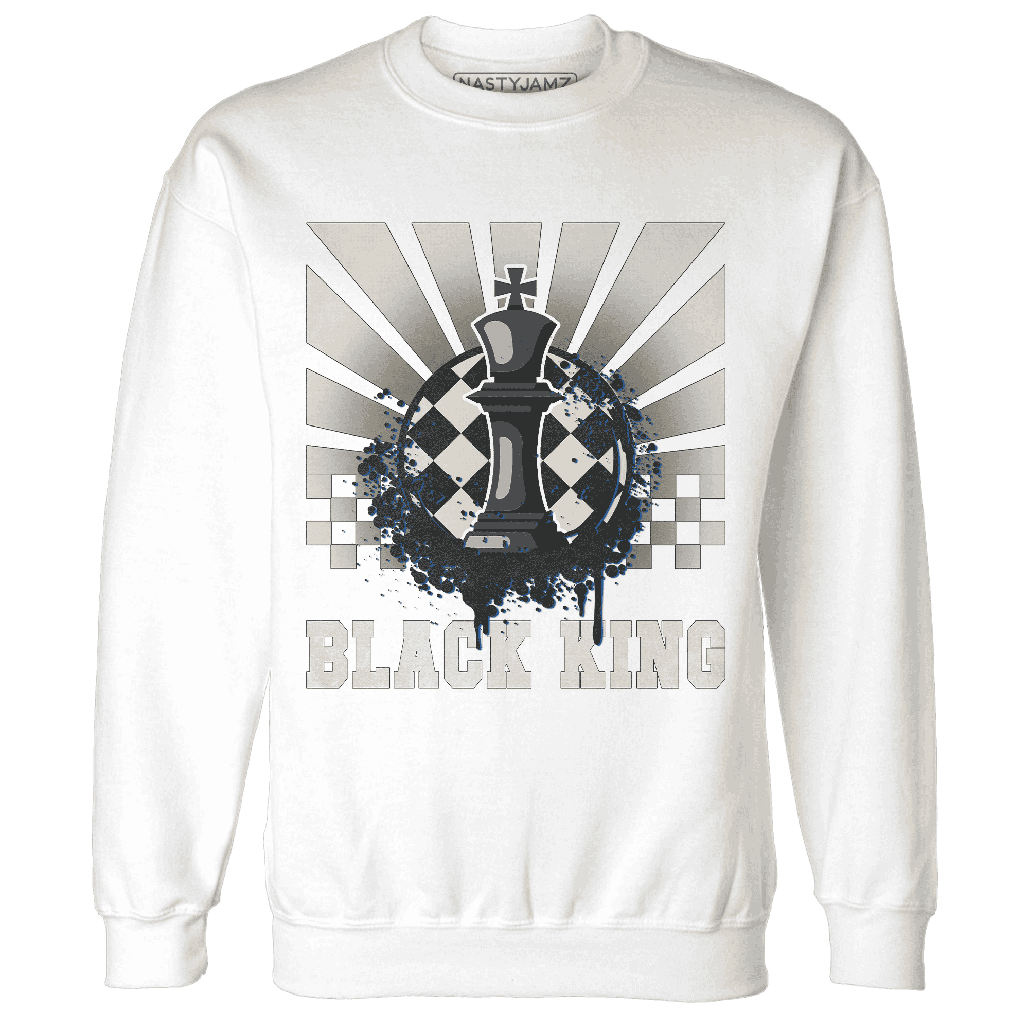 Quaiii 54 3s Sweatshirt Match Black King Collection - NastyJamz