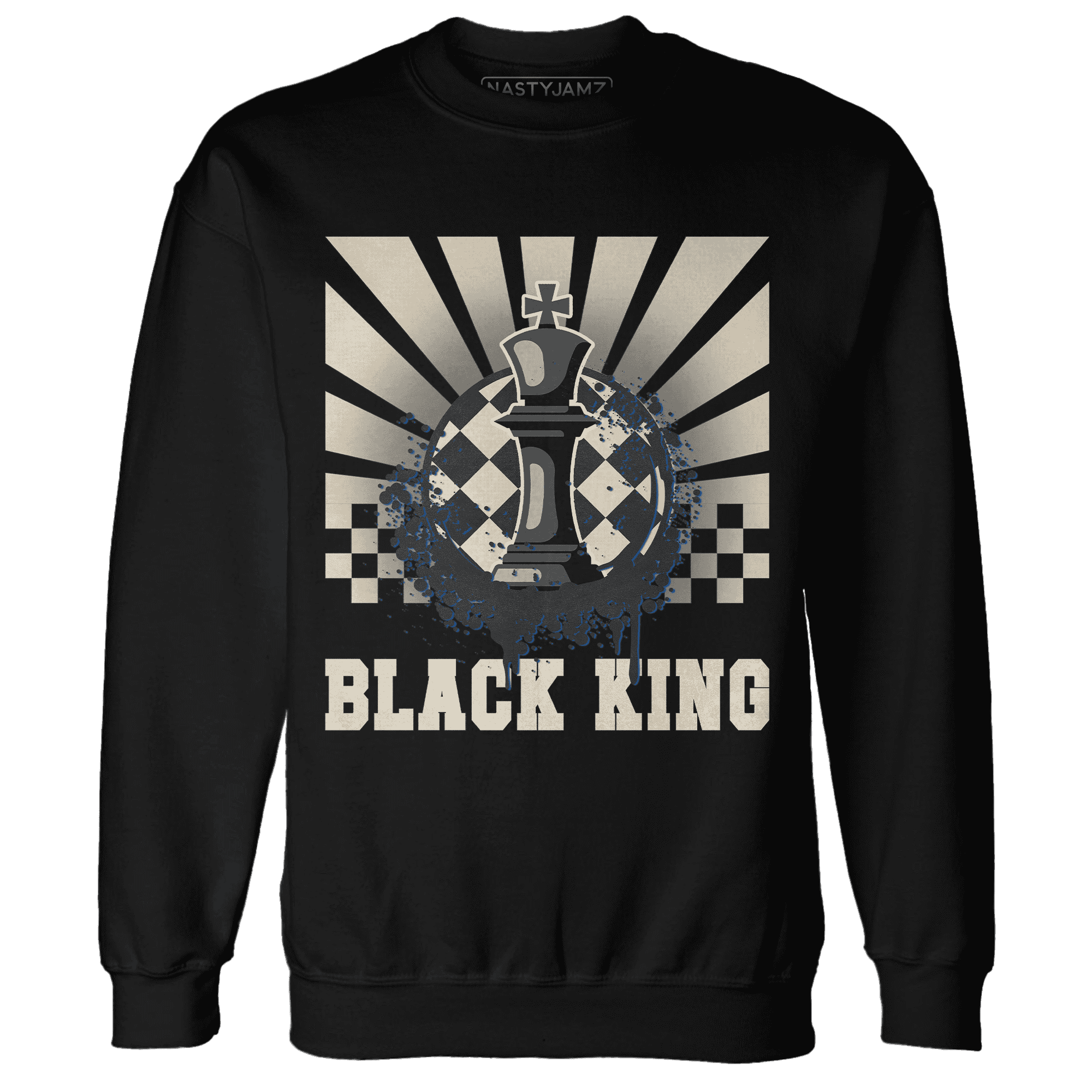Quaiii 54 3s Sweatshirt Match Black King Collection - NastyJamz