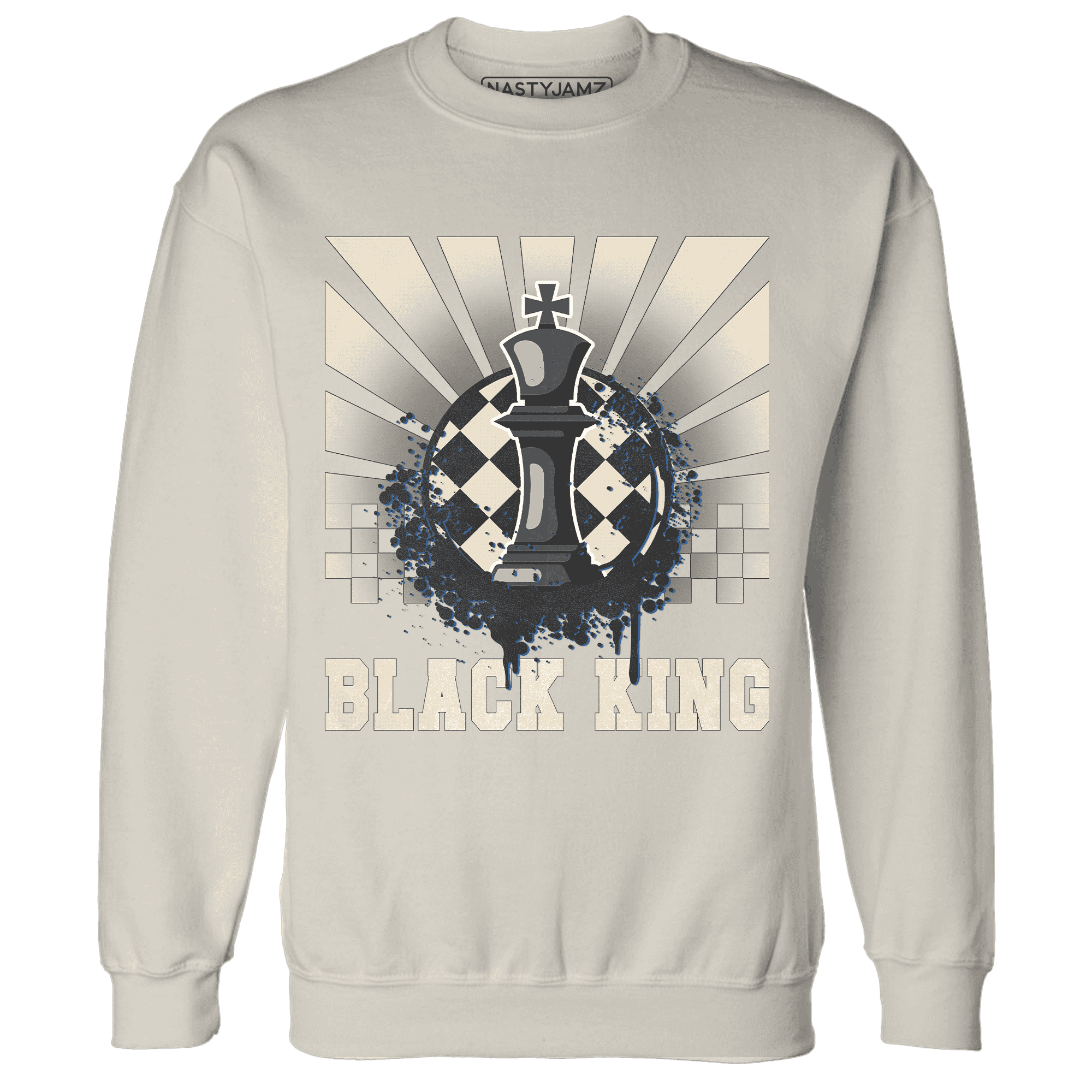 Quaiii 54 3s Sweatshirt Match Black King Collection - NastyJamz