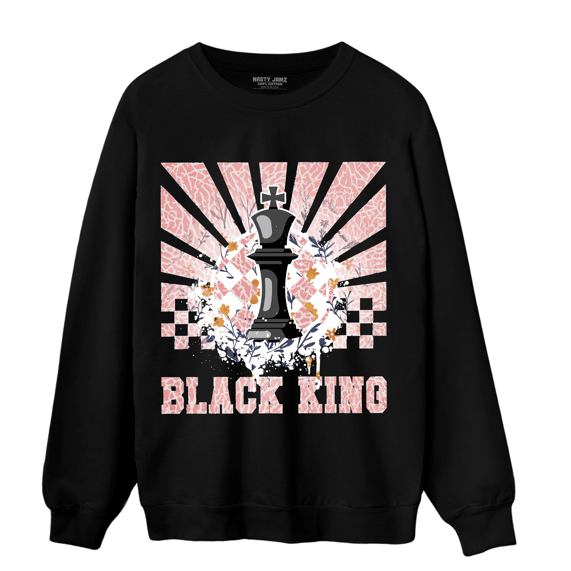 Red Stardust 3s Sweatshirt Match Black King Collection - NastyJamz