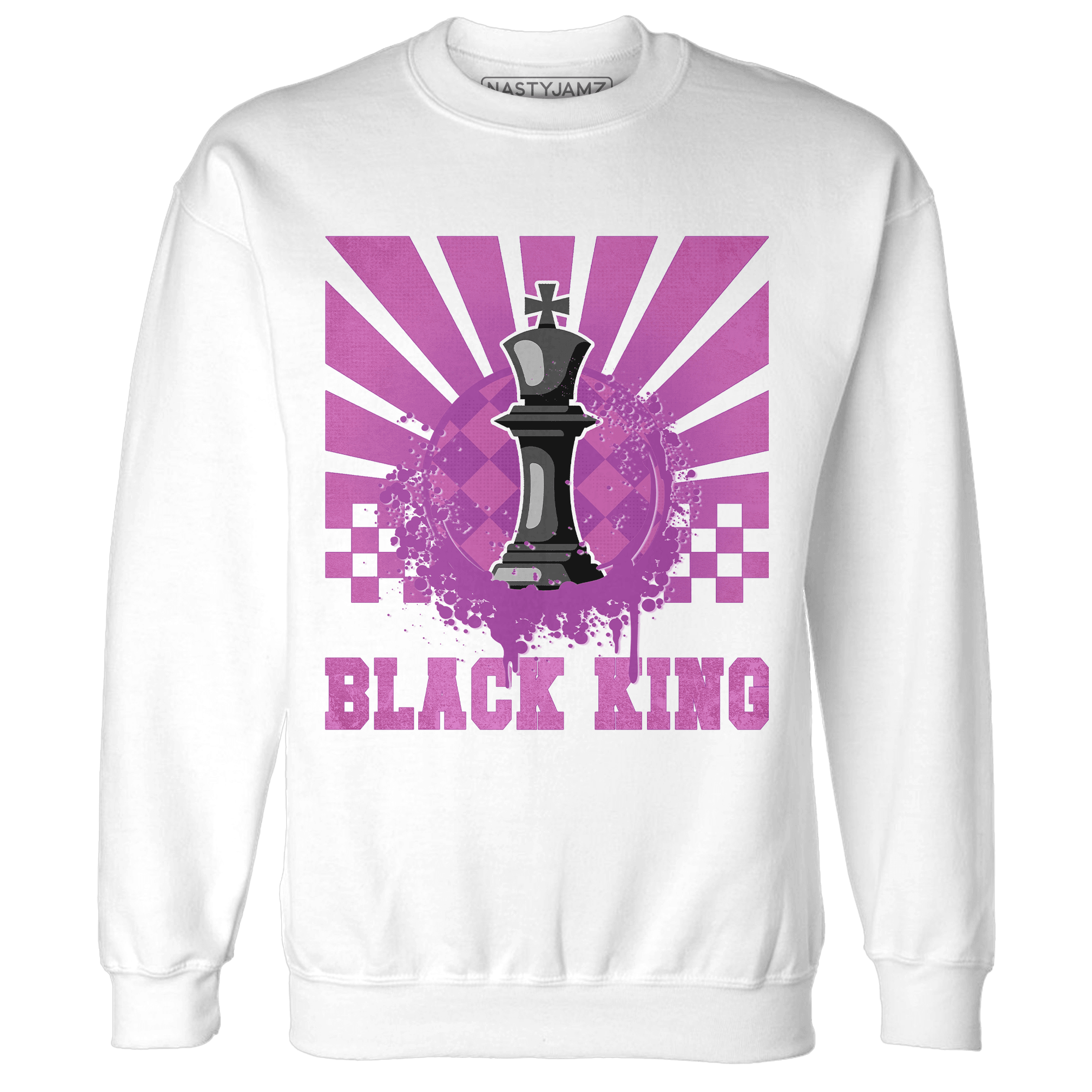 GS Hyper Violet 4s Sweatshirt Match Black King Collection - NastyJamz