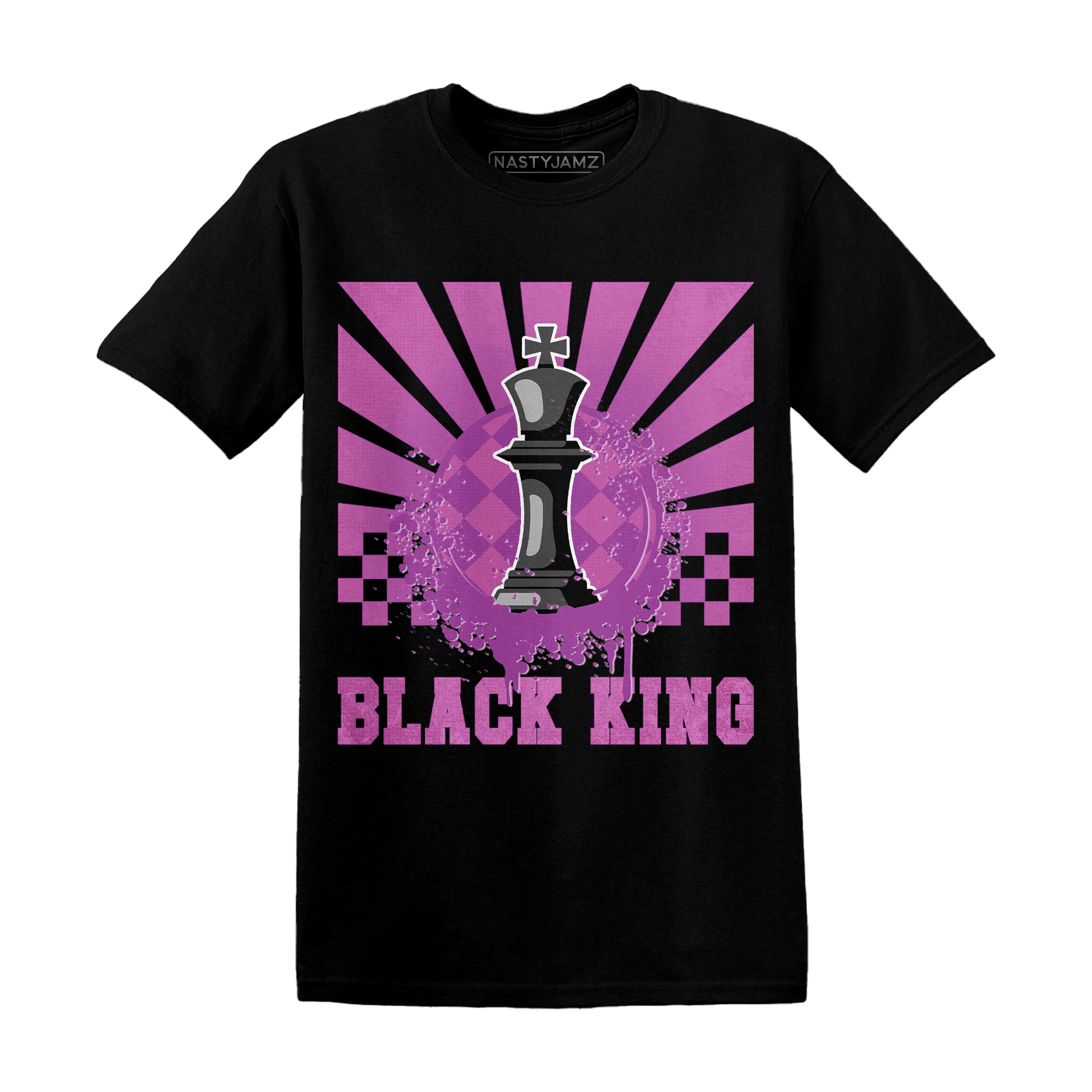 GS Hyper Violet 4s T Shirt Match Black King Collection - NastyJamz