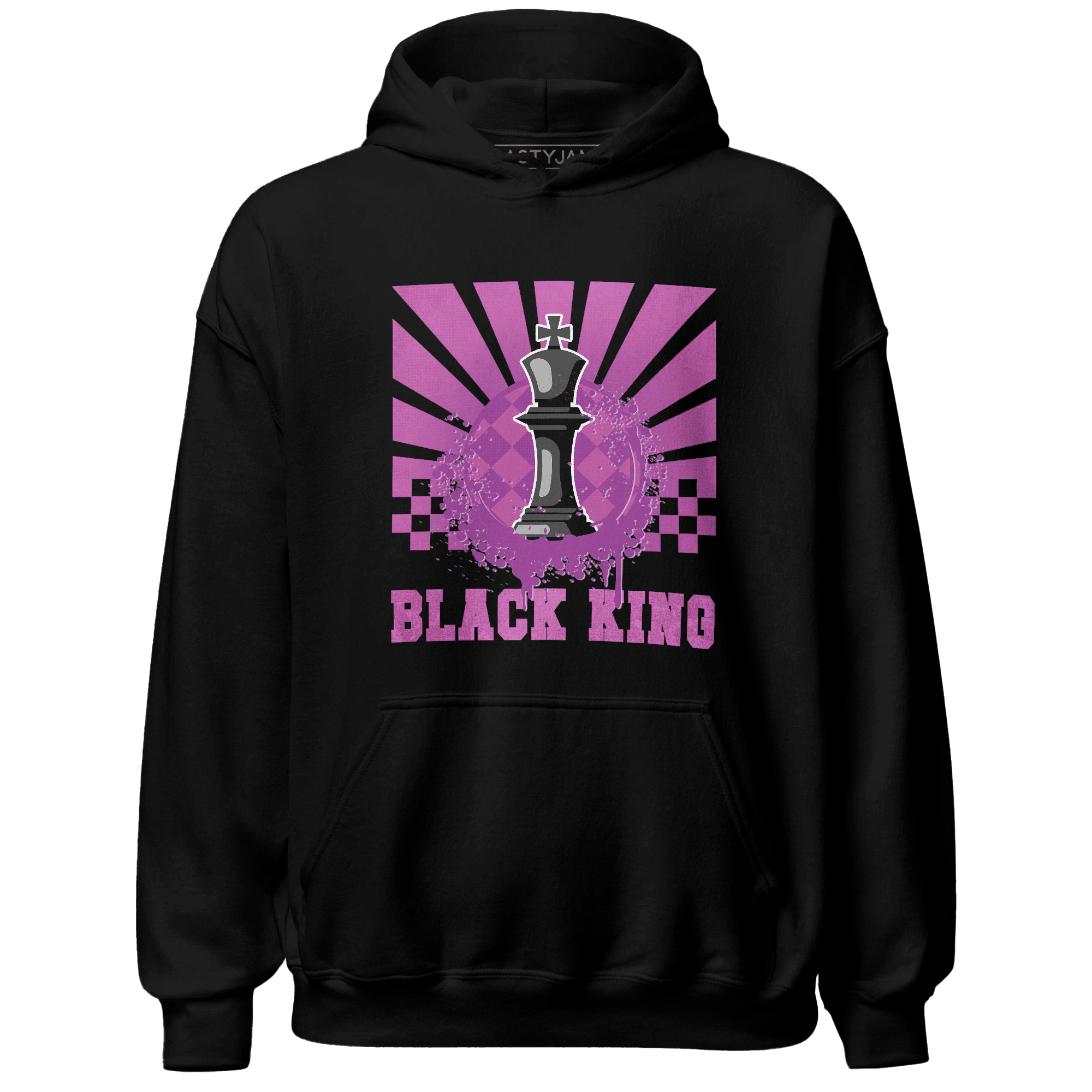 GS Hyper Violet 4s Hoodie Match Black King Collection - NastyJamz