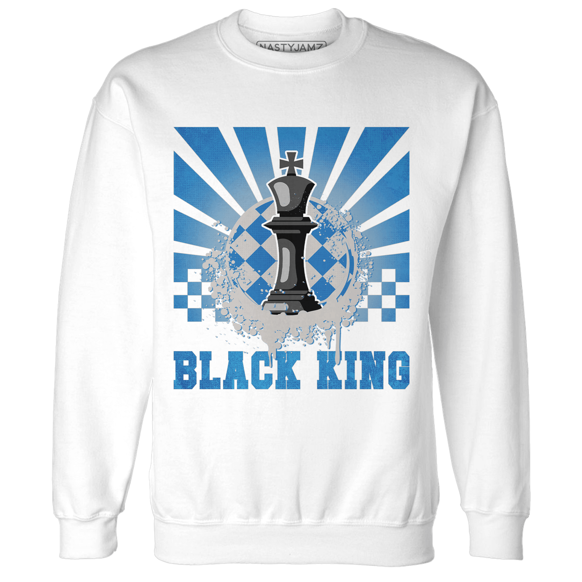 Industrial Blue 4s Sweatshirt Match Black King Collection - NastyJamz