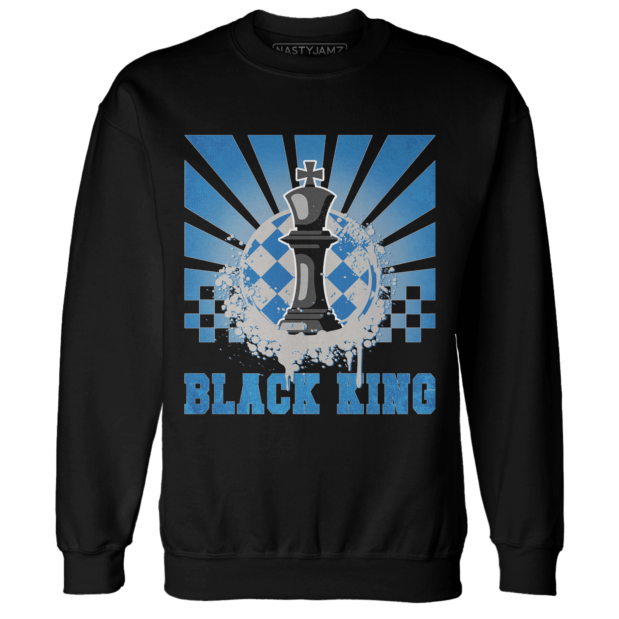 Industrial Blue 4s Sweatshirt Match Black King Collection - NastyJamz