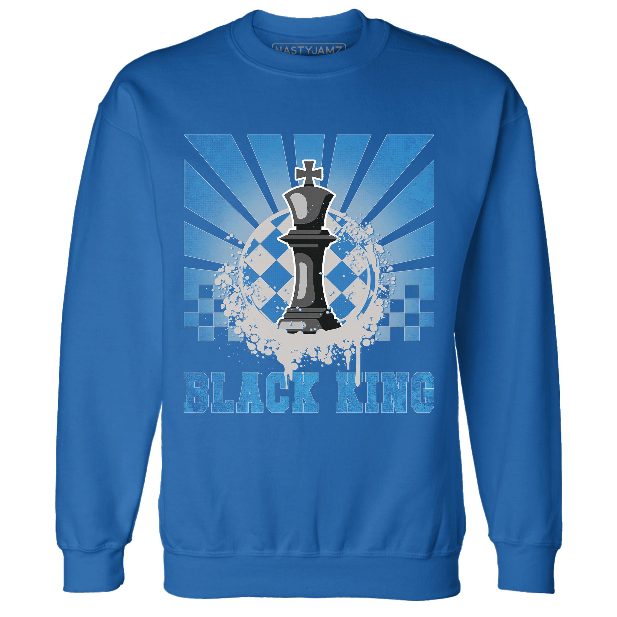 Industrial Blue 4s Sweatshirt Match Black King Collection - NastyJamz