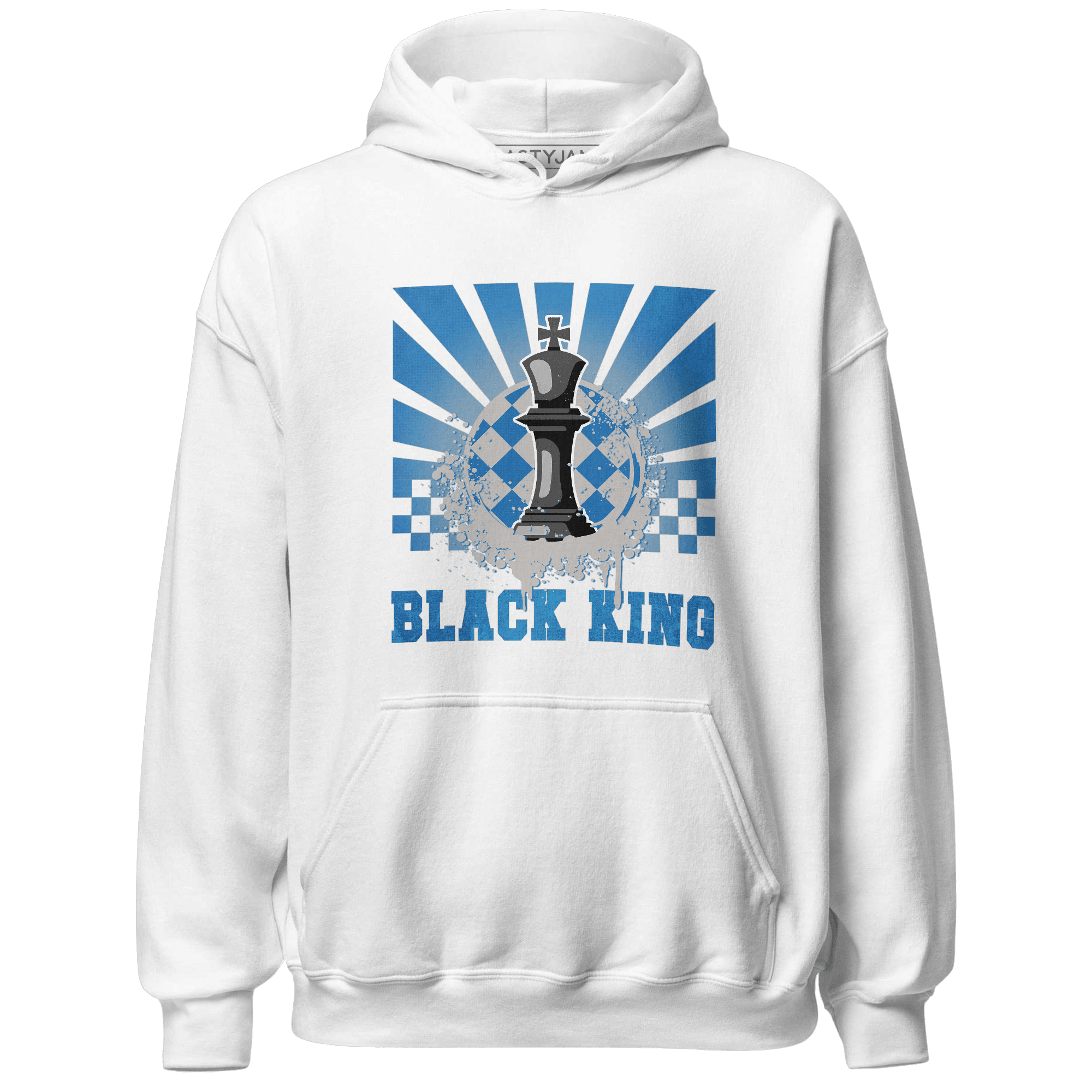 Industrial Blue 4s Hoodie Match Black King Collection - NastyJamz