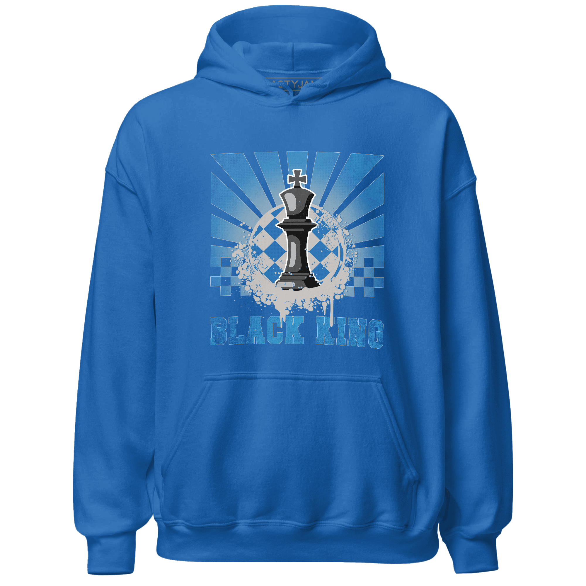 Industrial Blue 4s Hoodie Match Black King Collection - NastyJamz