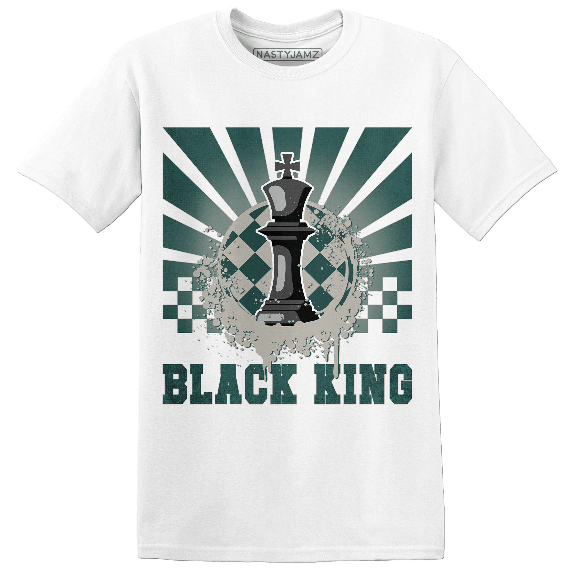 Oxidized Green 4s T Shirt Match Black King Collection - NastyJamz