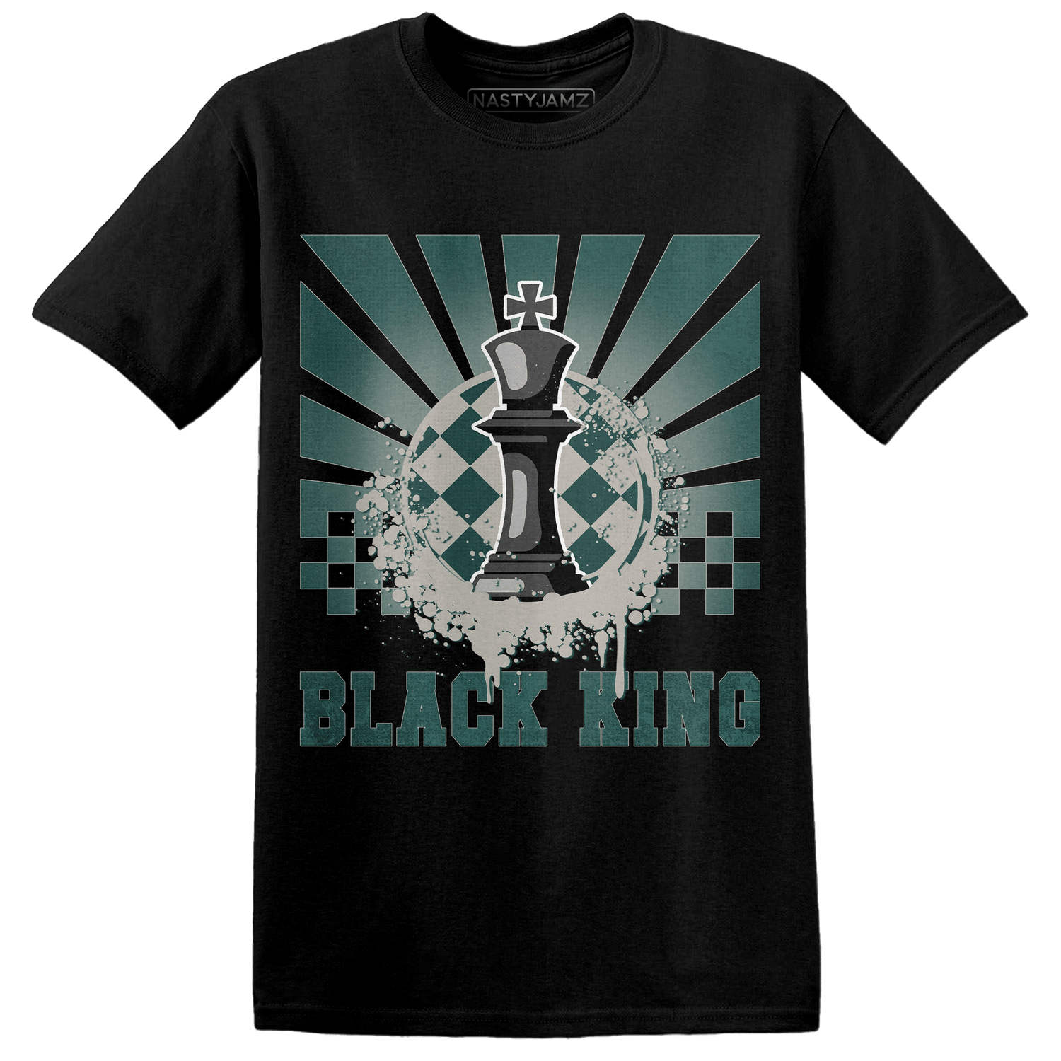 Oxidized Green 4s T Shirt Match Black King Collection - NastyJamz