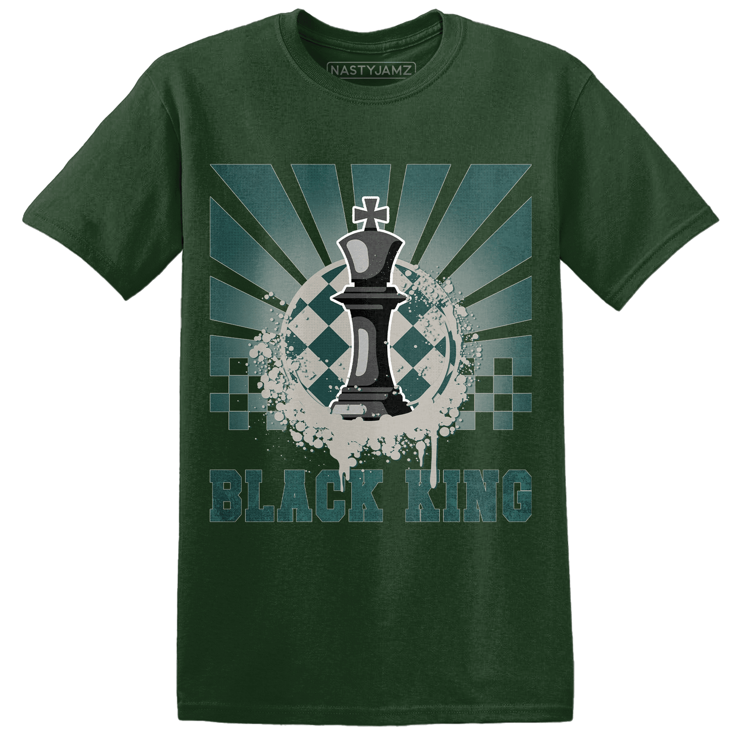 Oxidized Green 4s T Shirt Match Black King Collection - NastyJamz