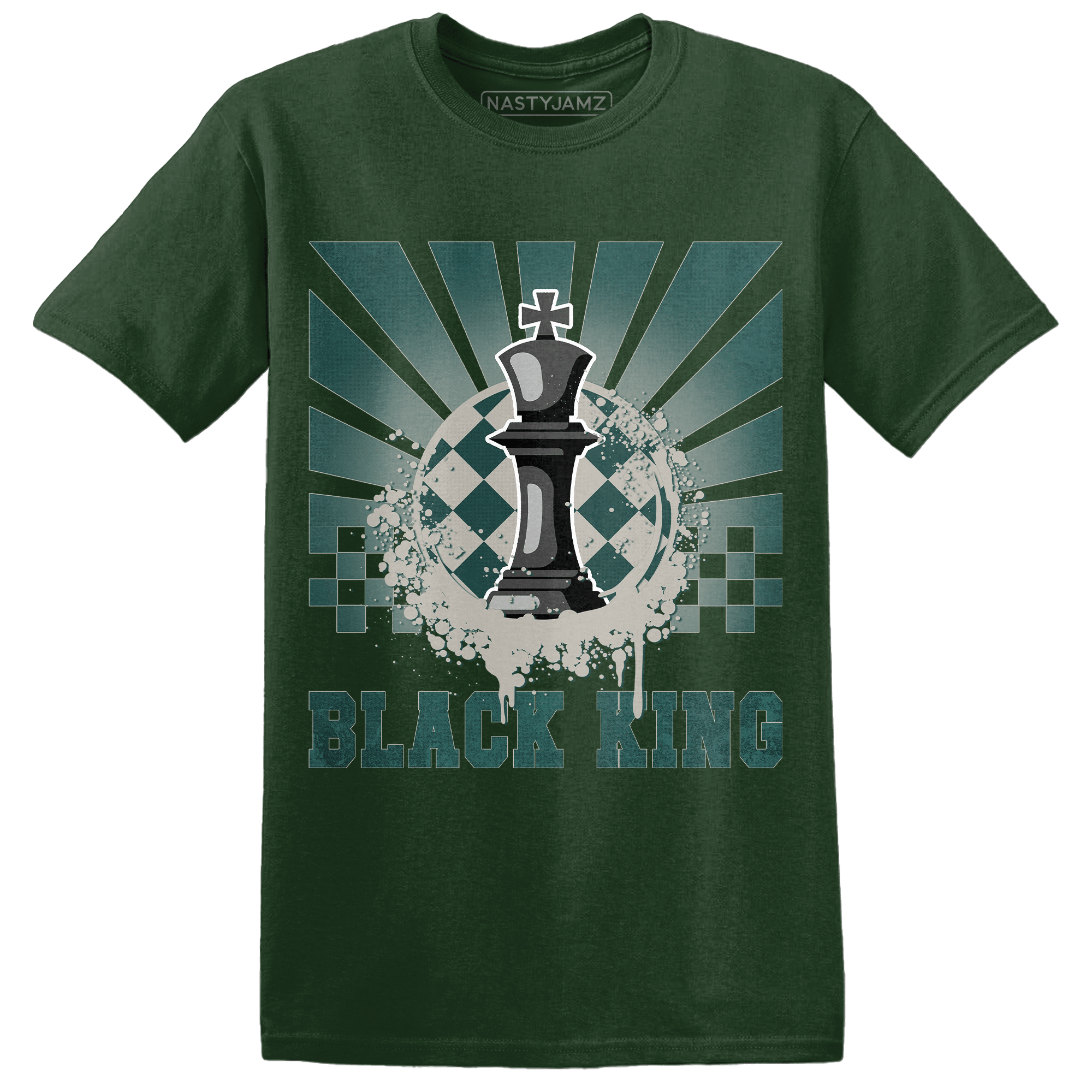 Oxidized Green 4s T Shirt Match Black King Collection - NastyJamz