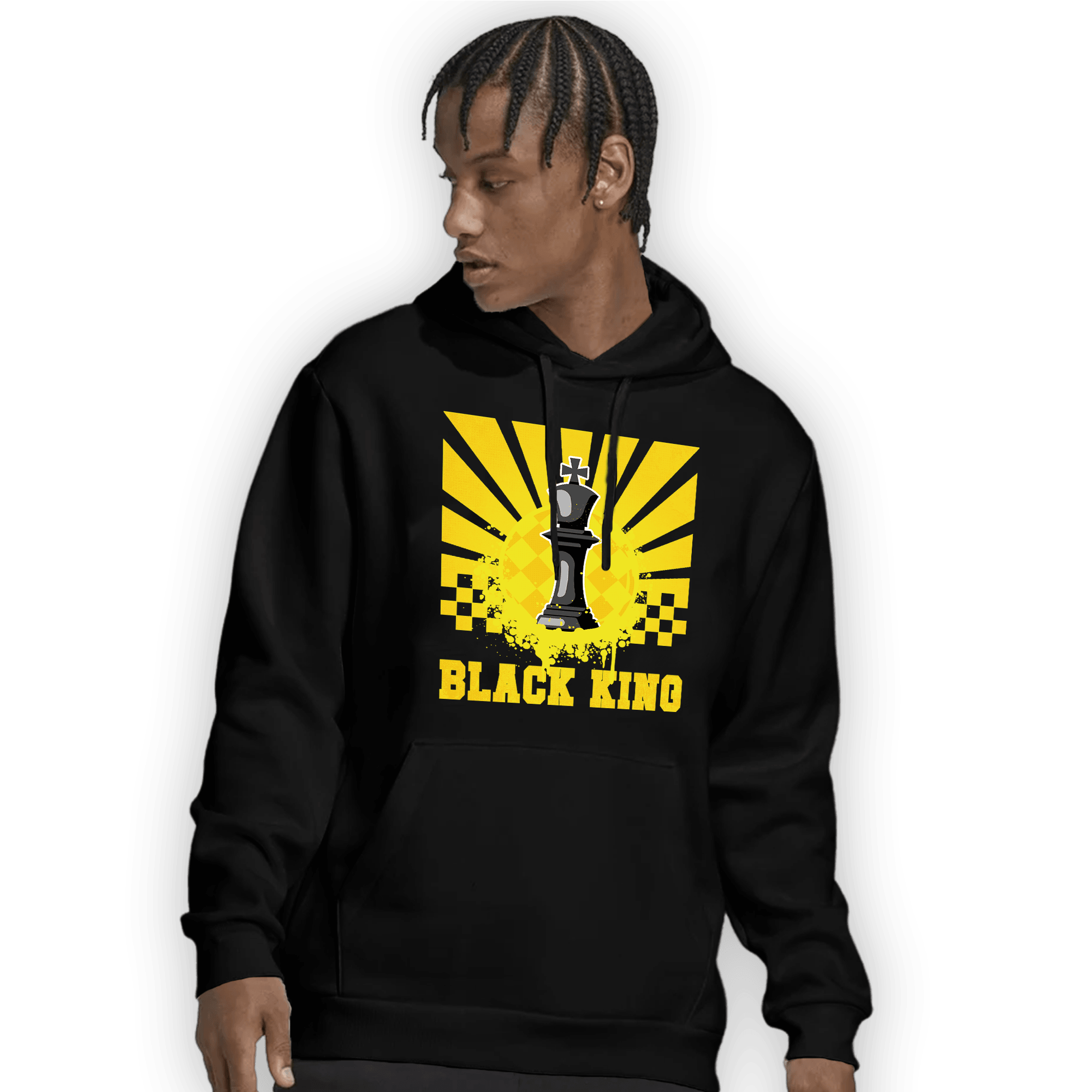 Vivid Sulfur 4s Hoodie Match Black King Collection - NastyJamz