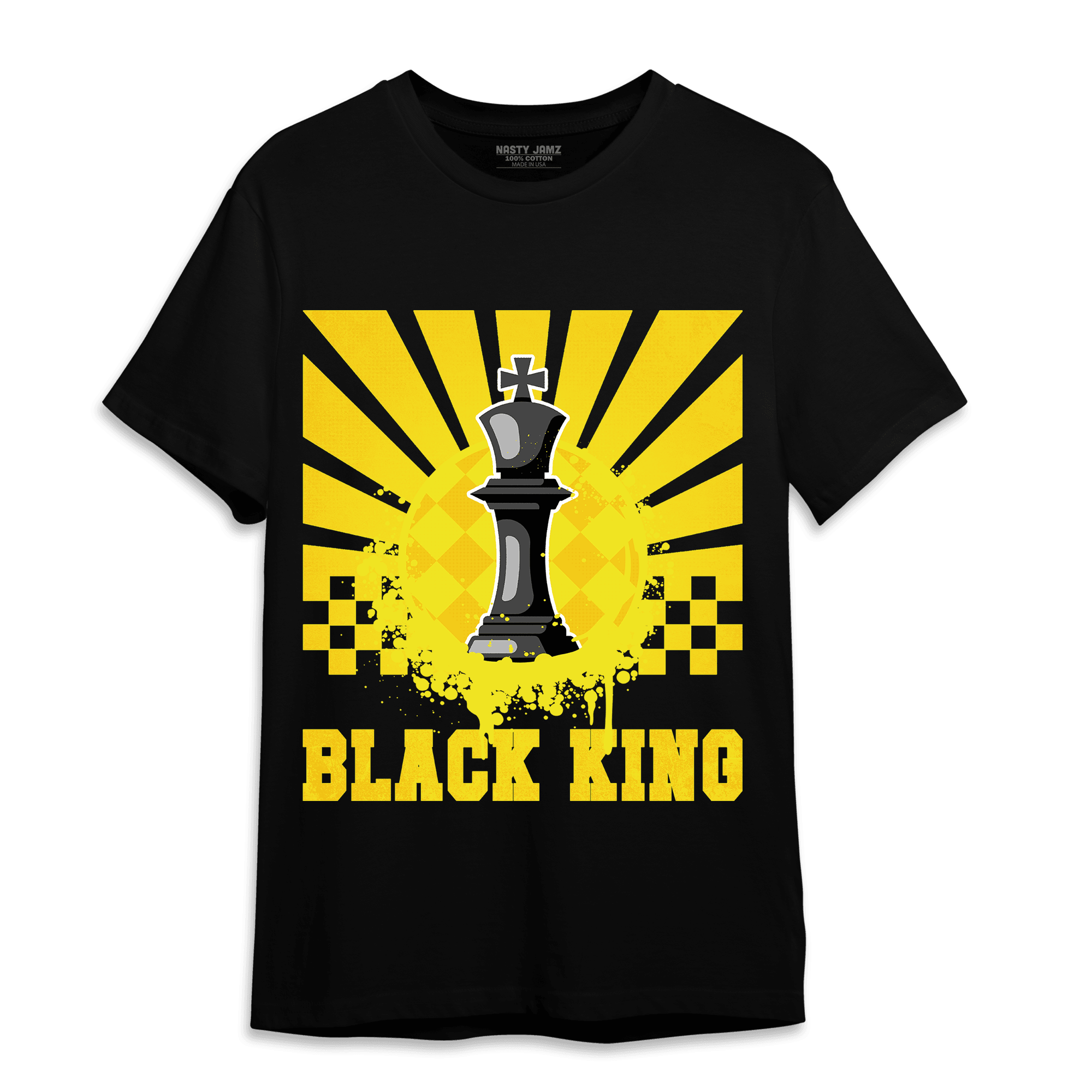 Vivid Sulfur 4s T Shirt Match Black King Collection - NastyJamz