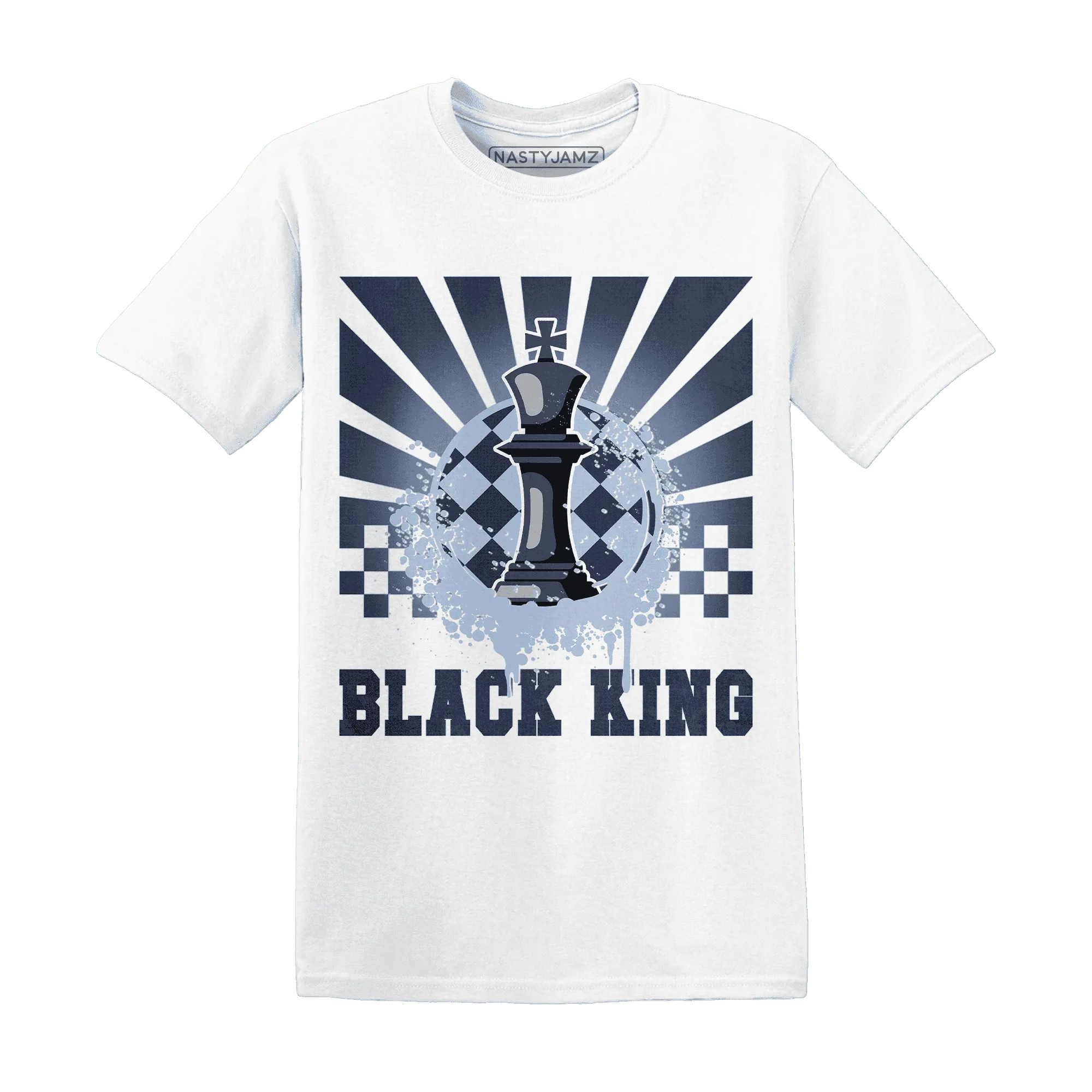 White-Navy-6s-T-Shirt-Match-Black-King-Collection