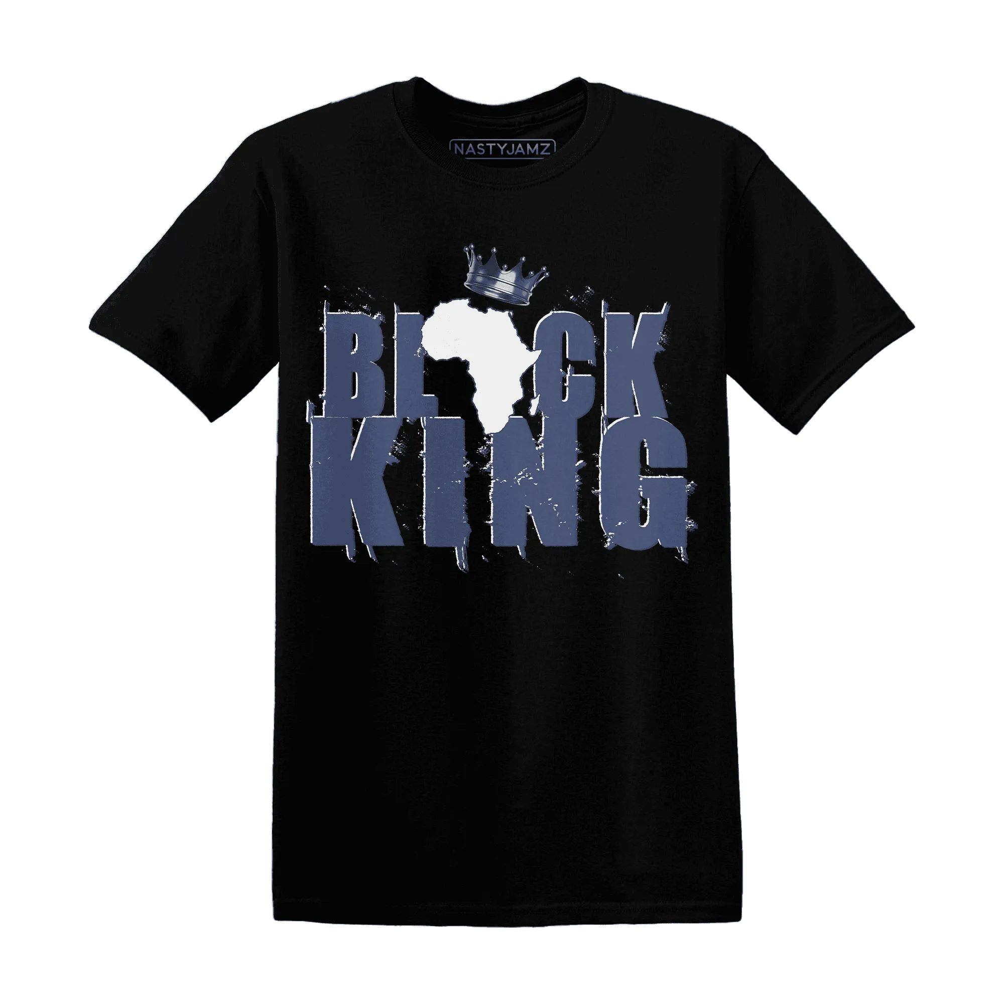 Low-Diffused-Blue-11s-T-Shirt-Match-Black-King-Crown