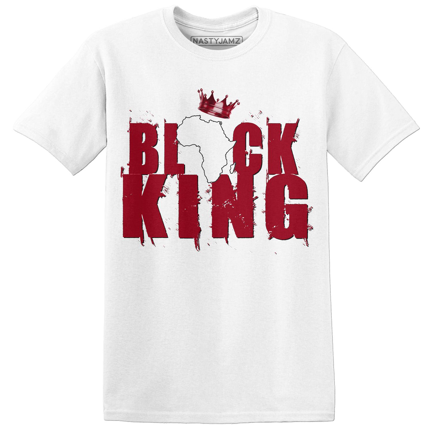 Retro Red Taxi 12s T Shirt Match Black King Crown - NastyJamz