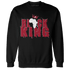 Retro Red Taxi 12s Sweatshirt Match Black King Crown - NastyJamz